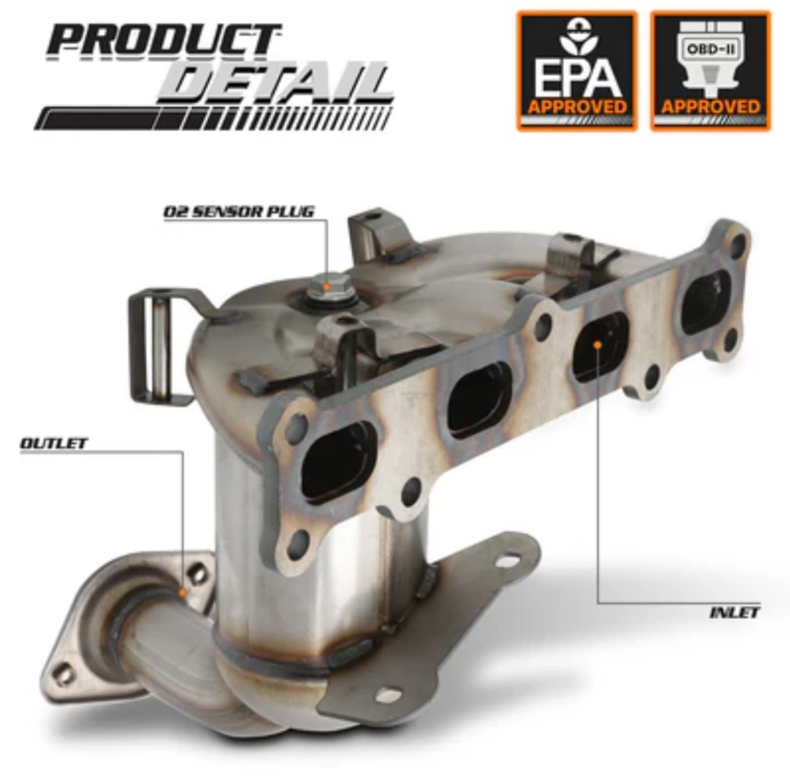 Catalytic Converter 07-17 Jeep Compass, 07-08 Dodge Caliber 2.4L 4WD - Thumbnail 2