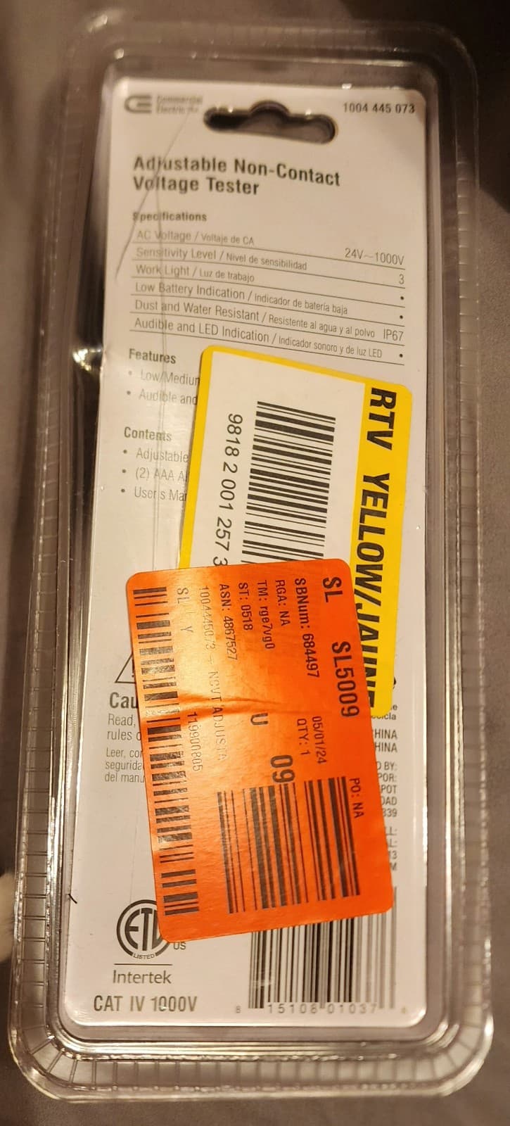 Commercial Electric AC Voltage Detector + Adjustable Sensitive 1004445073 - Thumbnail 4