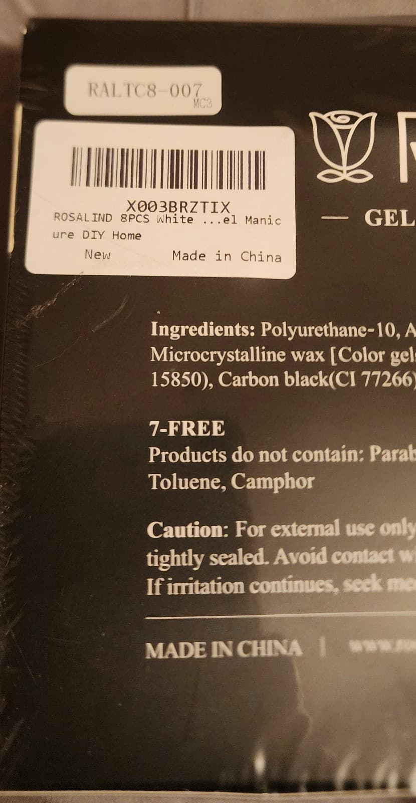 ROSALIND 8 Pc. Gel Nail Polish Set, Neutrals - Thumbnail 3