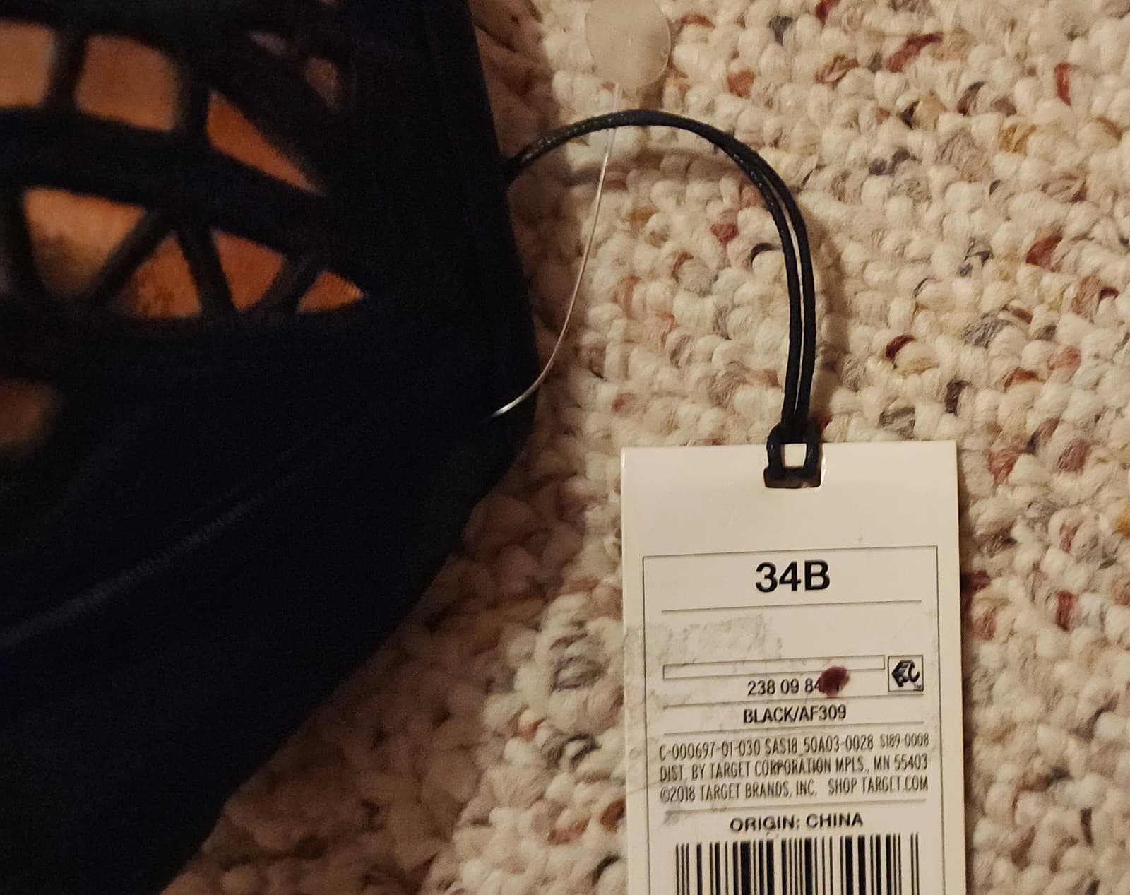 Shade & Shore 34B Swimsuit Top Black & Gold - Thumbnail 4