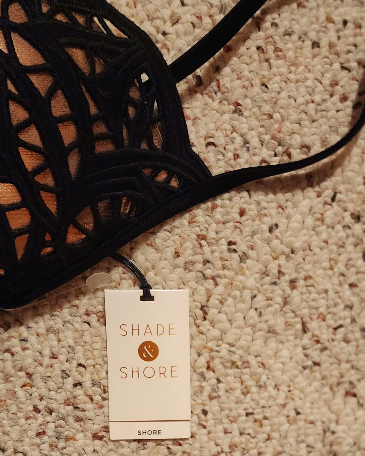 Shade & Shore 34B Swimsuit Top Black & Gold - Thumbnail 3