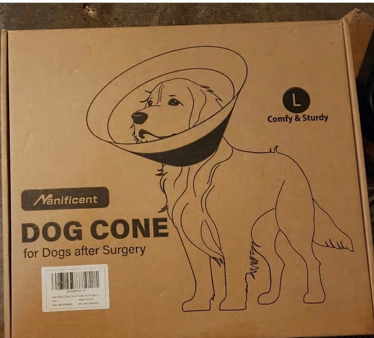 Large Dog Cone Collar for Dog After Surgery, Soft Recovery Cone - Image 1