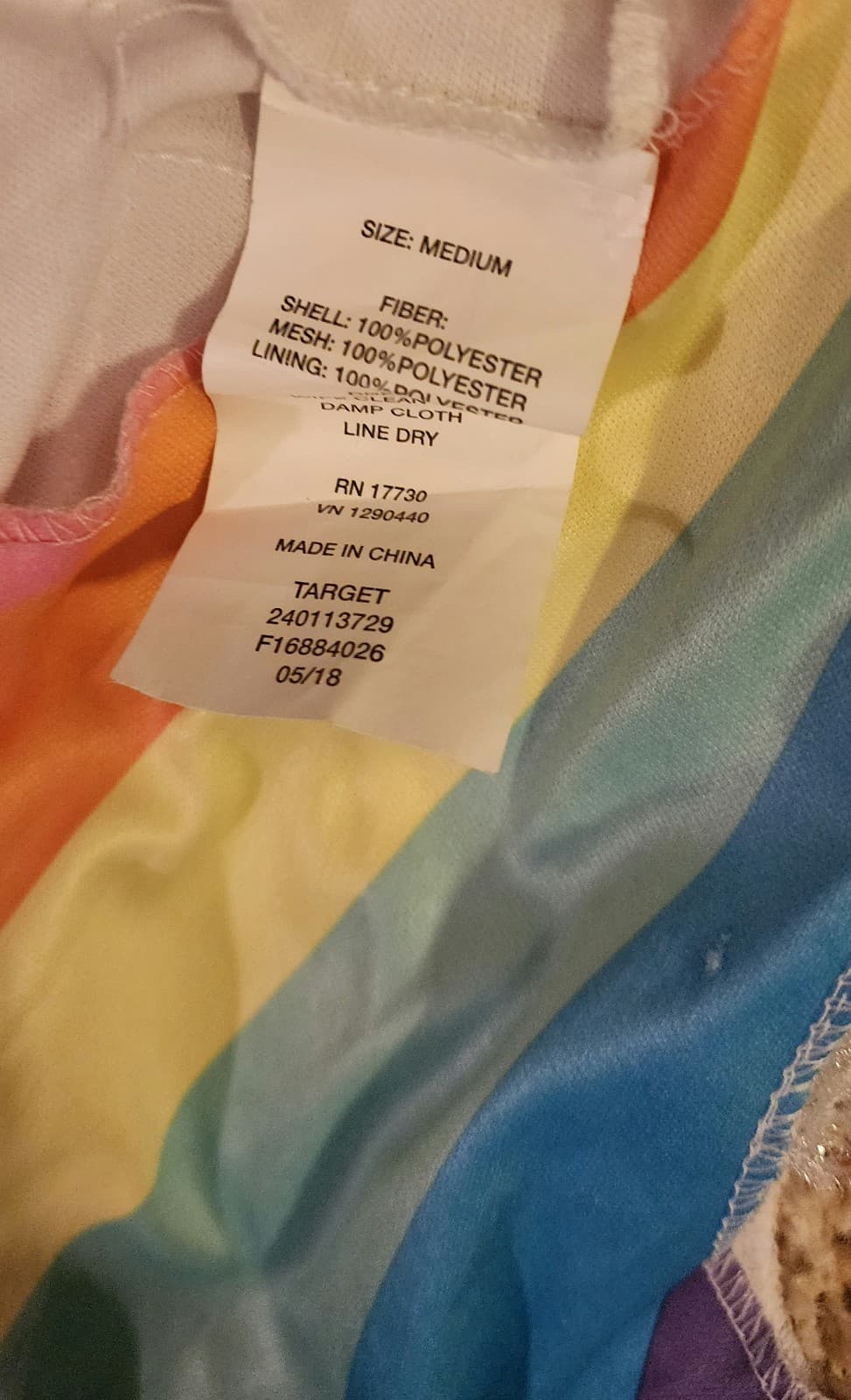 Rainbow Unicorn Tutu Dress Costume sz Medium - Thumbnail 4