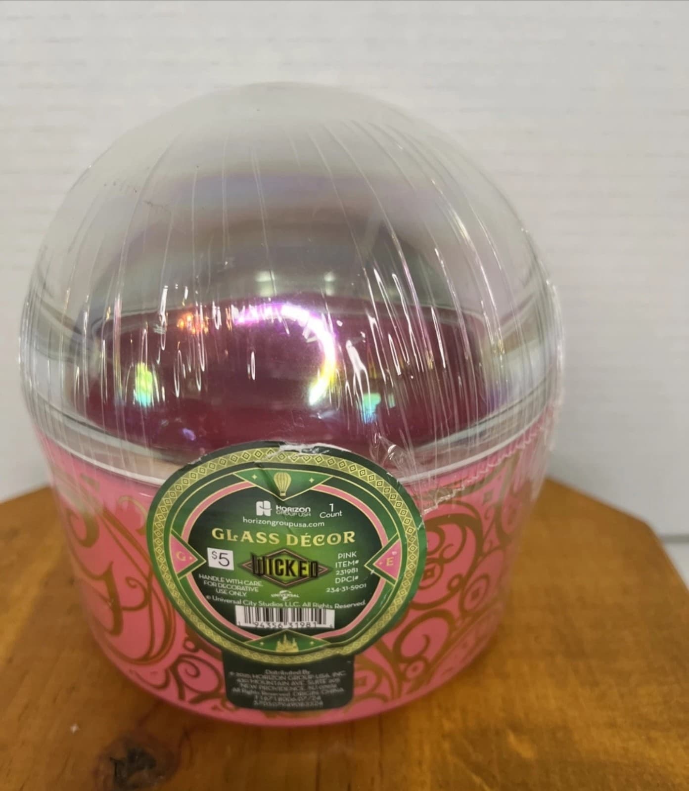 Wicked Glinda Pink Trinket Dish Glass Dome Top - Image 1