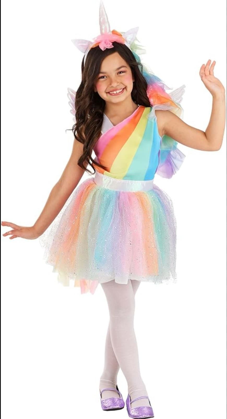 Rainbow Unicorn Tutu Dress Costume sz Medium - Image 1