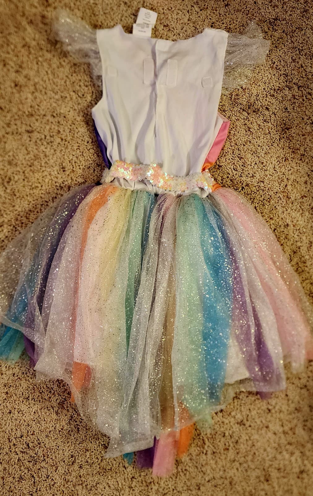 Rainbow Unicorn Tutu Dress Costume sz Medium - Thumbnail 5