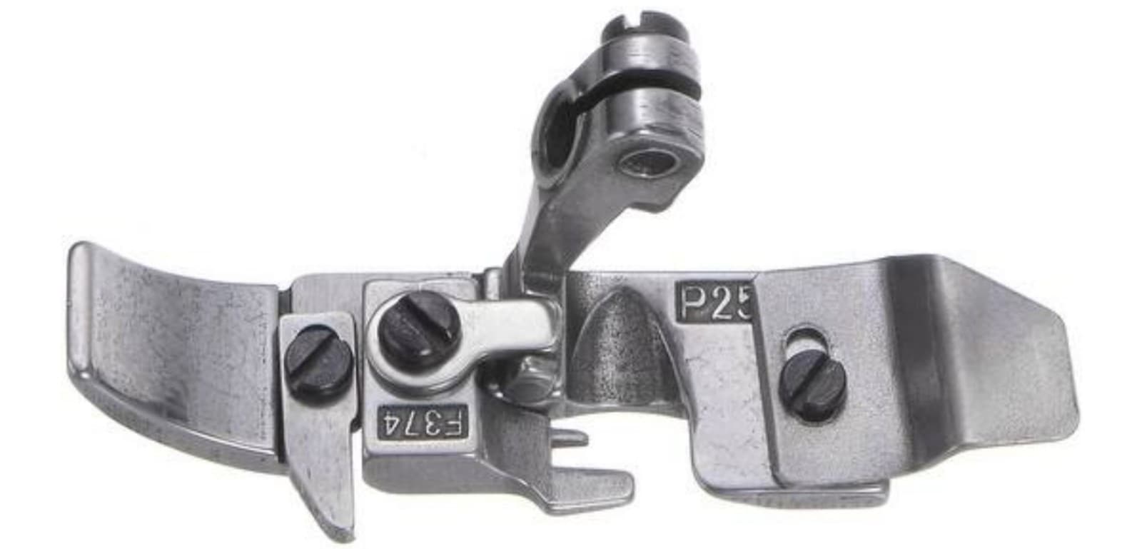#F374 4-Thread Chrome Plated Zipper Presser Foot with Groove for Sewing Machines - Thumbnail 4
