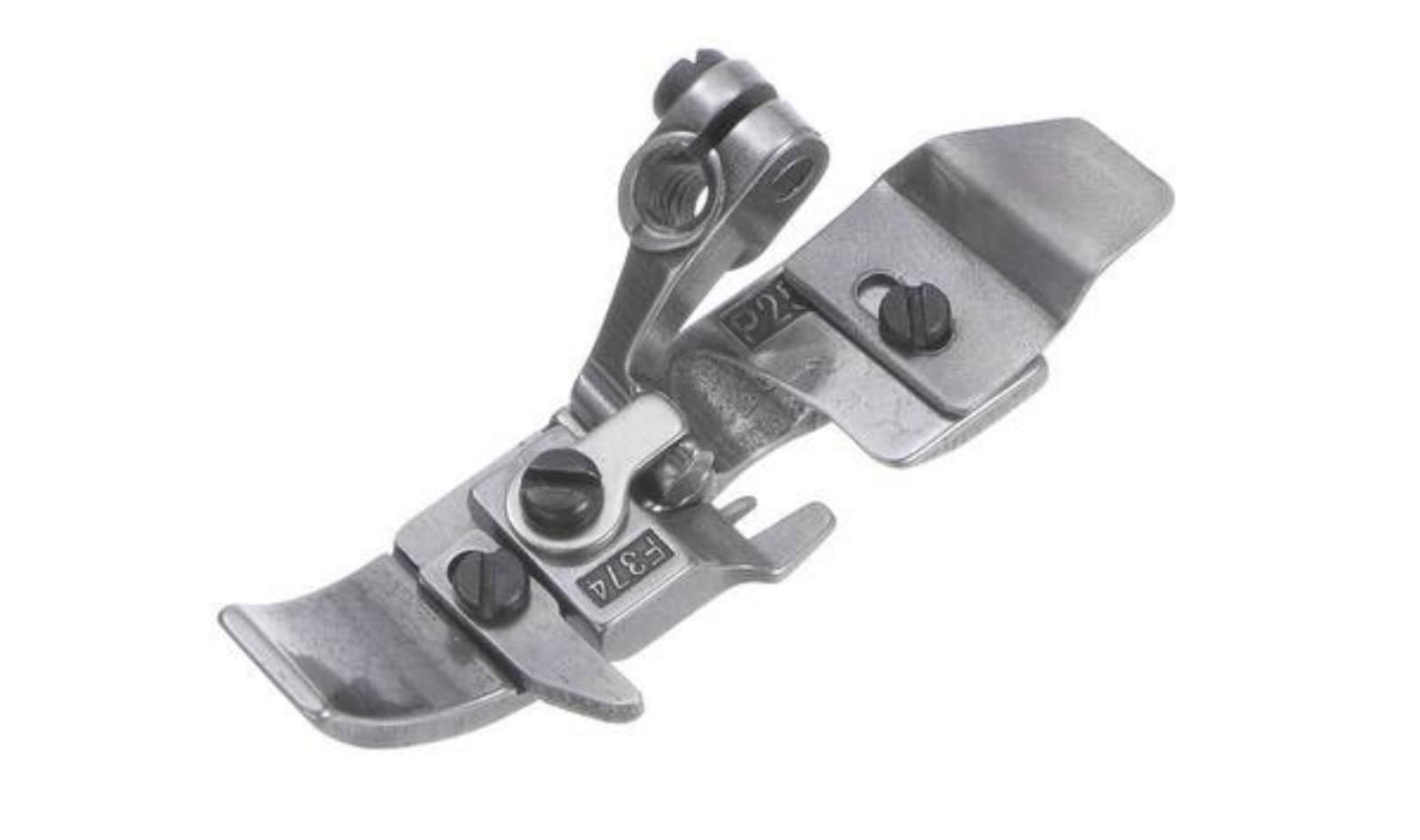 #F374 4-Thread Chrome Plated Zipper Presser Foot with Groove for Sewing Machines - Thumbnail 2