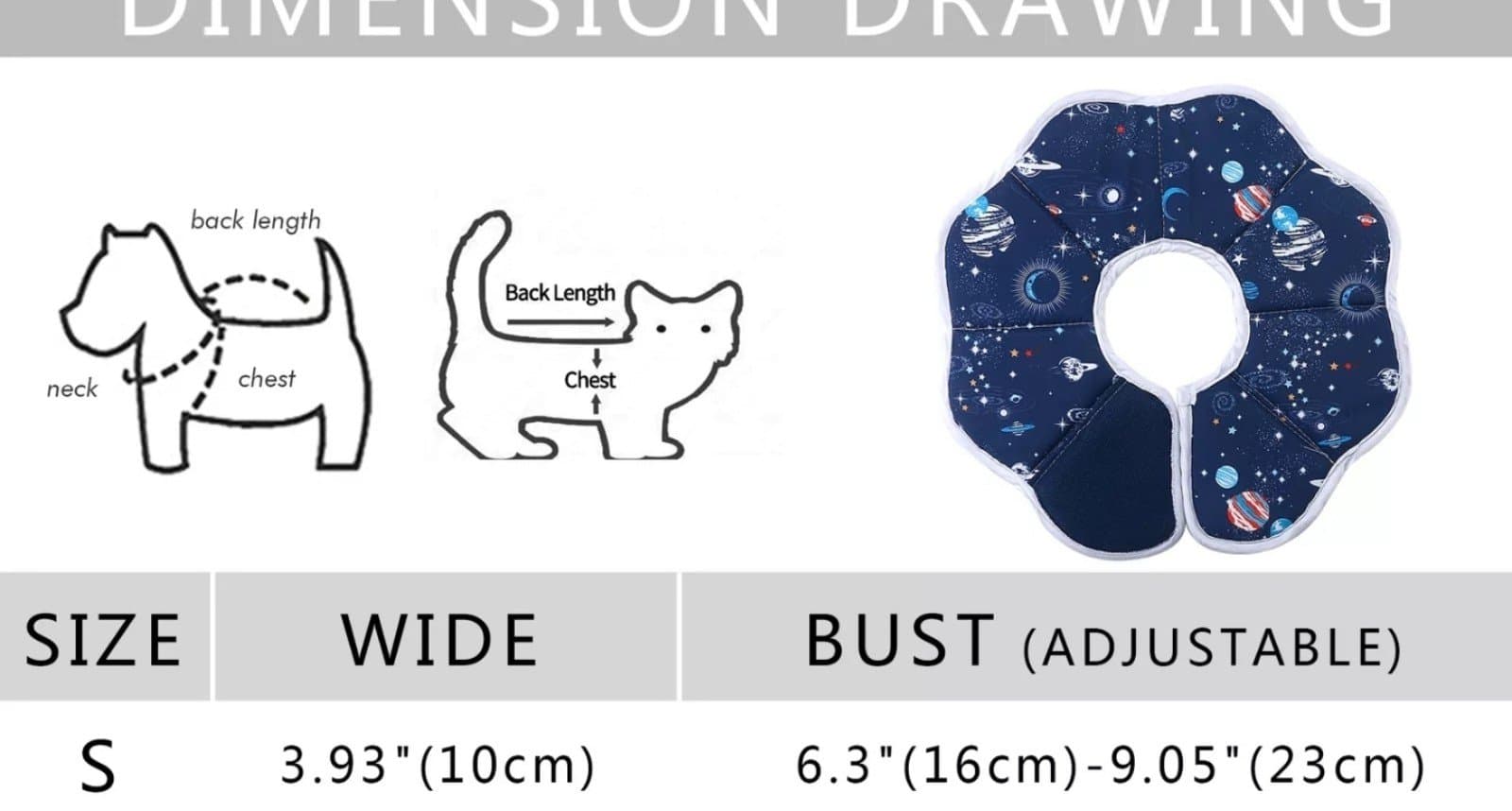 Cat Cone Recovery Collar After Surgery Soft Pet Protective Collar Adjustable S - Thumbnail 4