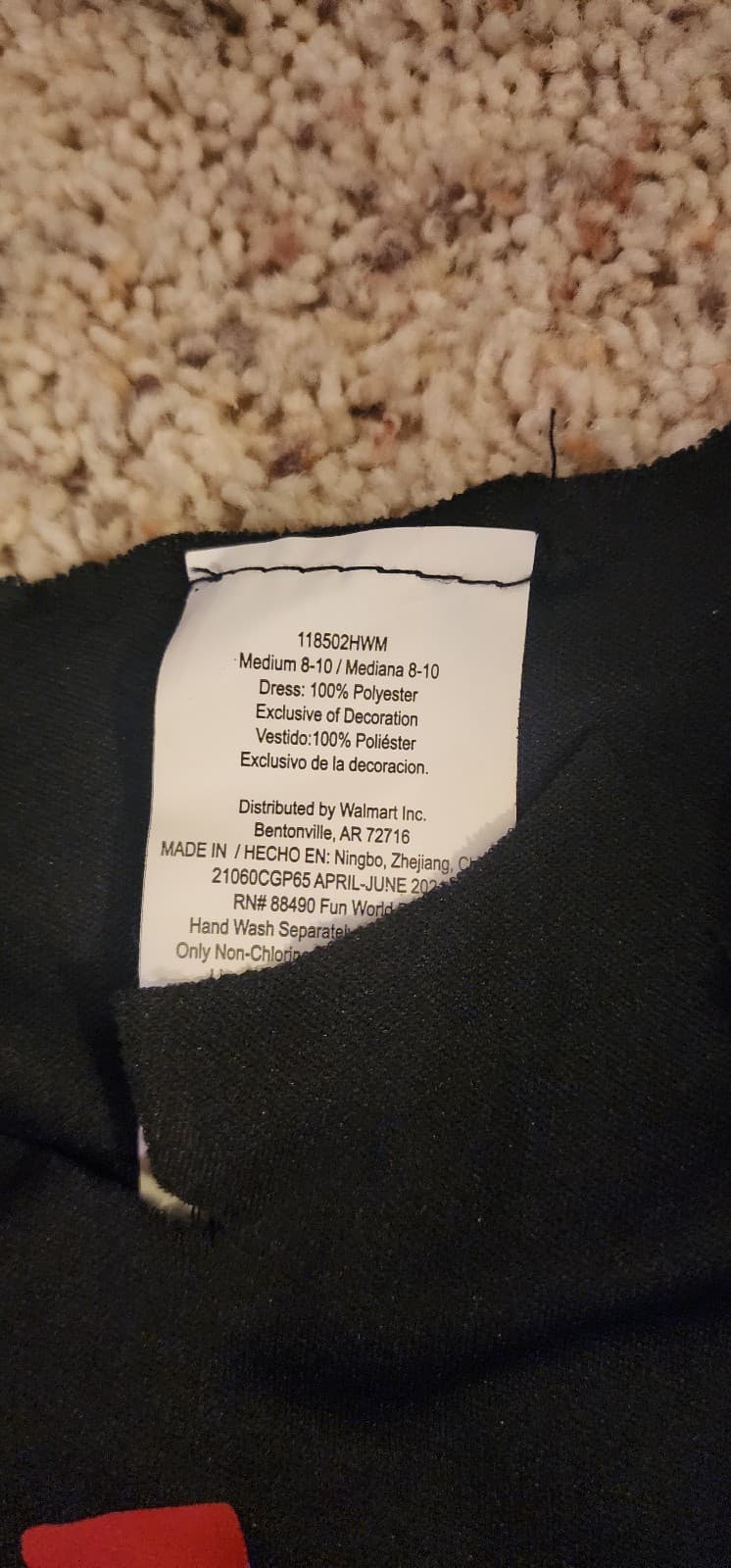 Scary Cheer Leader Costume "Fear Leader" Costume sz M with Pom&Poms - Thumbnail 3