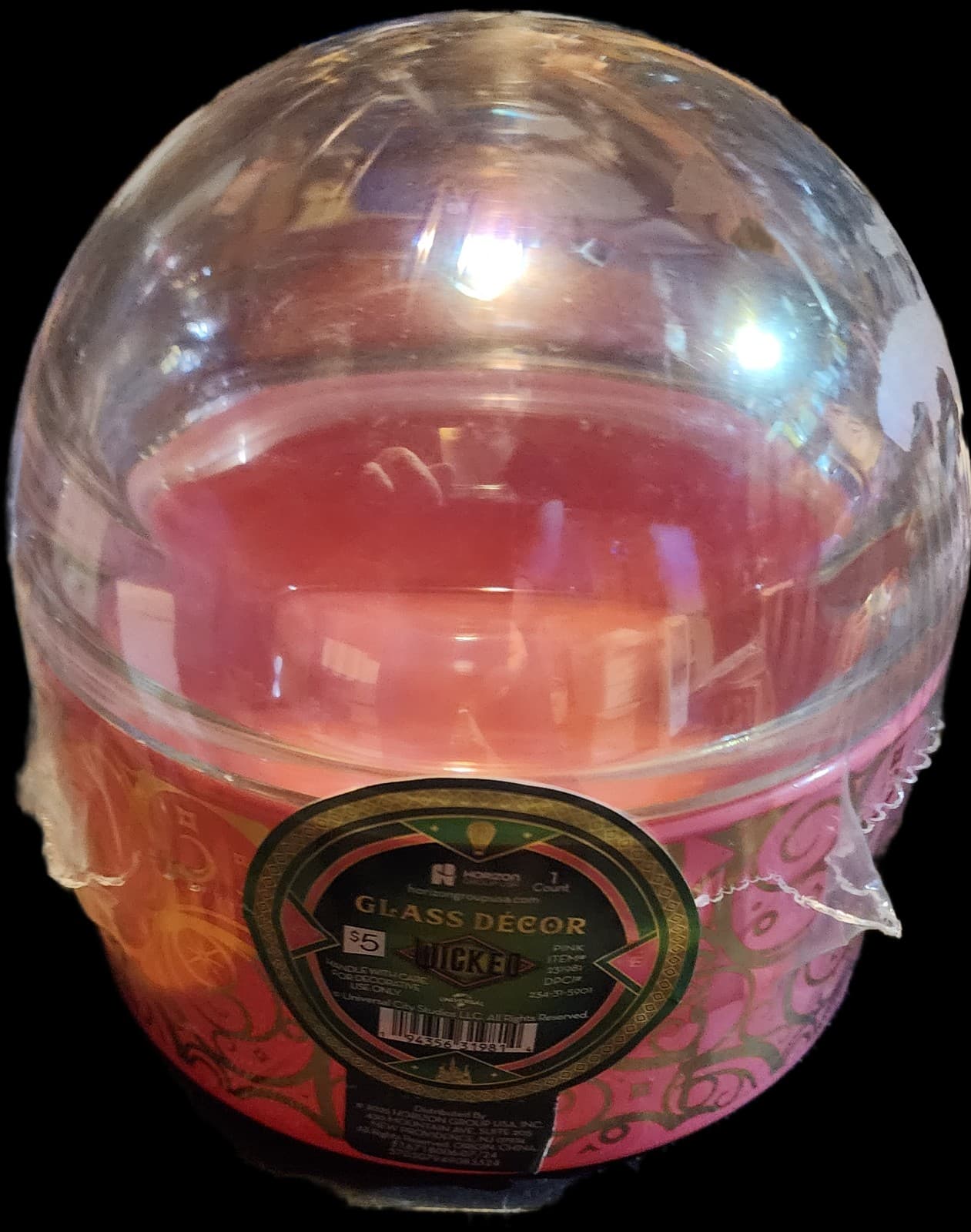 Wicked Glinda Pink Trinket Dish Glass Dome Top - Thumbnail 2