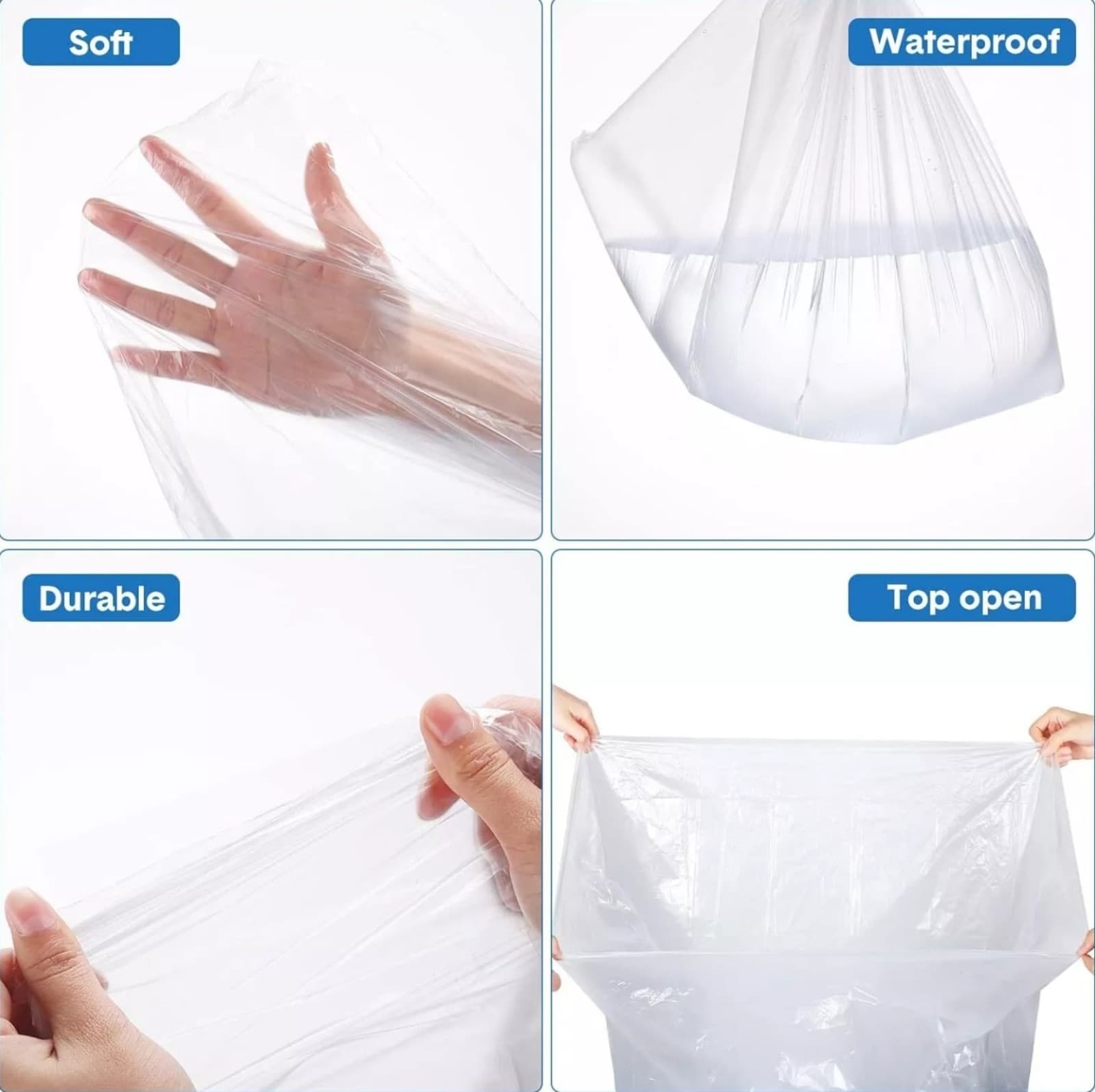 Sauna Bag Plastic Body Wrap Disposable Blanket Liners 87 x 47 100 ct - Thumbnail 3