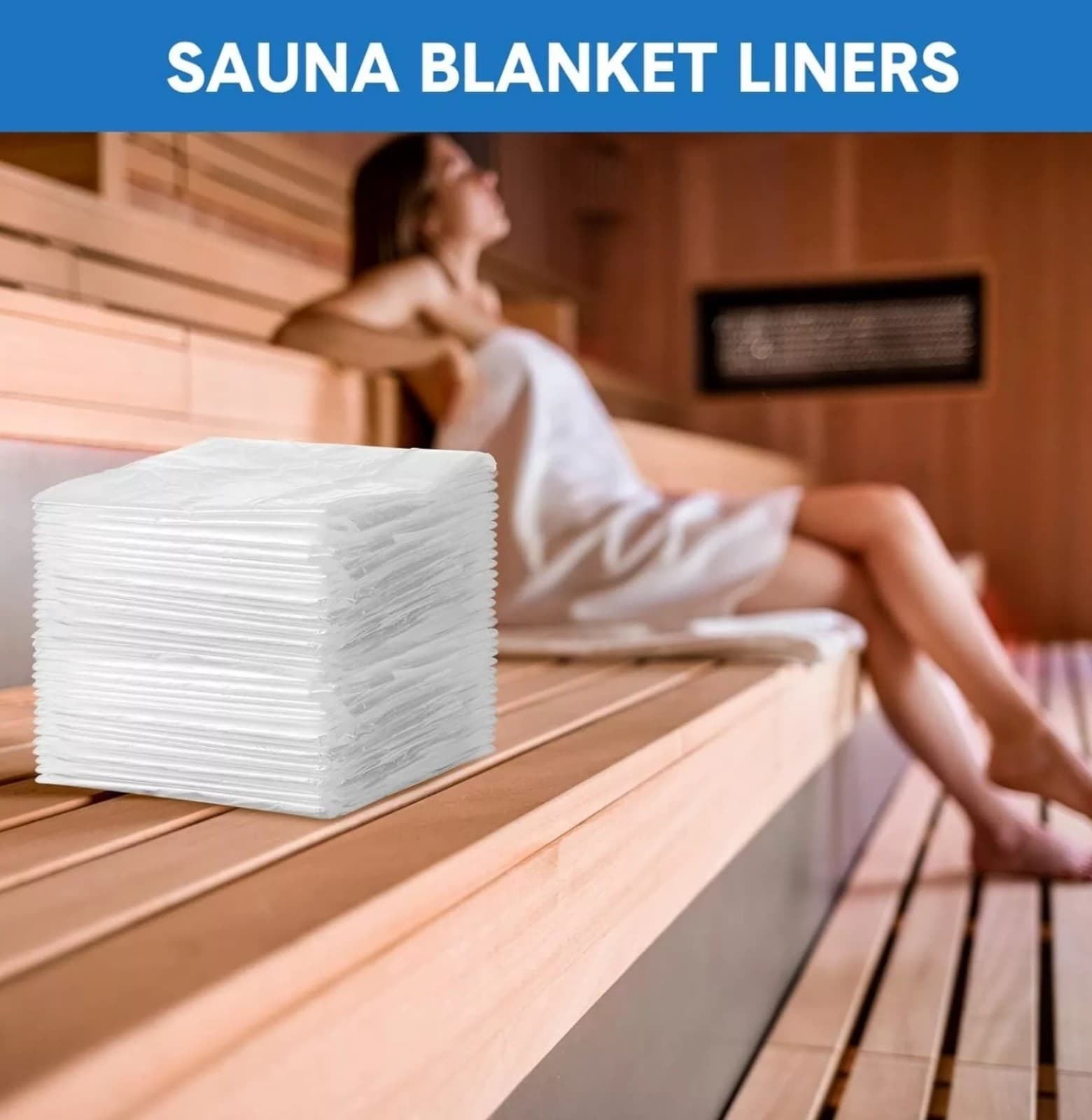 Sauna Bag Plastic Body Wrap Disposable Blanket Liners 87 x 47 100 ct - Thumbnail 6
