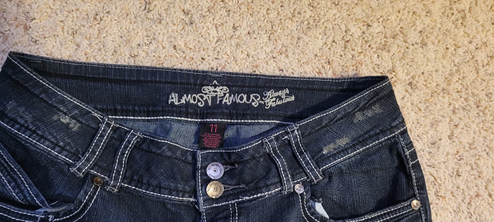 Jeans straight Leg Sz 11 Almost Famous - Thumbnail 4