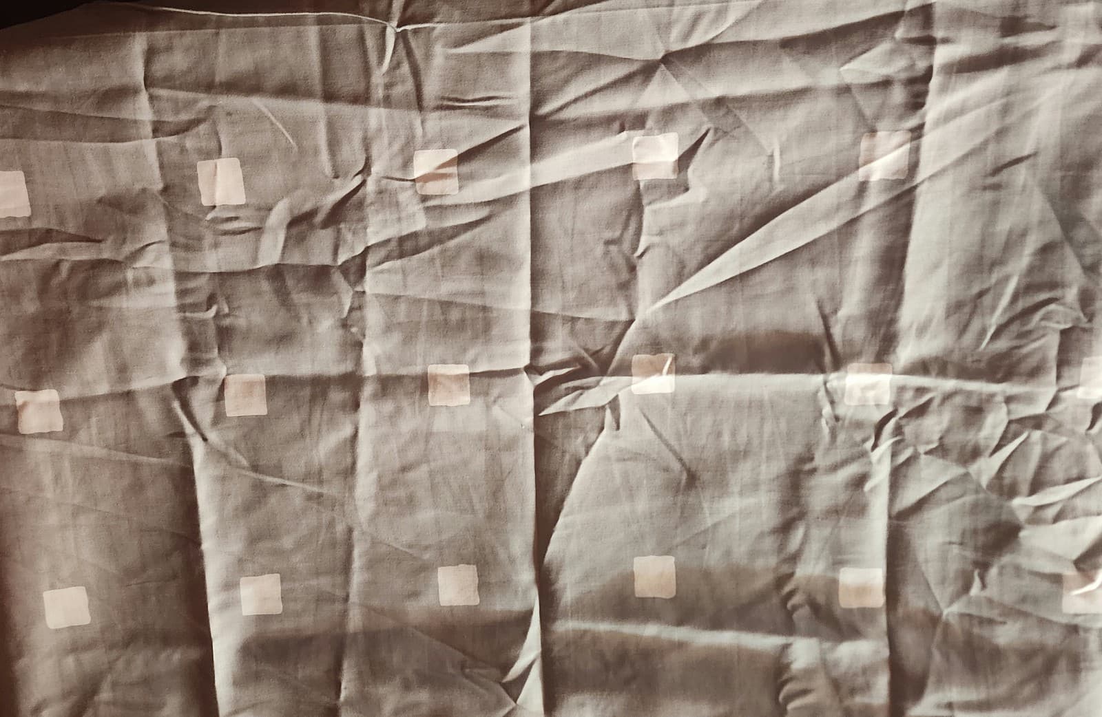 Twin Cotton Blend Sateen Duvet Cover and Sham Light Gray/White Dot - Thumbnail 4