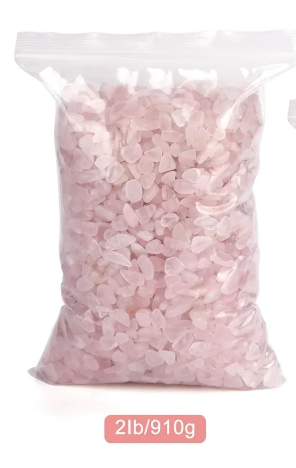 Rose Quartz Chips Natural Crushed Crystal Chip Bulk 7mm-9mm Irregular 1lbs - Thumbnail 2