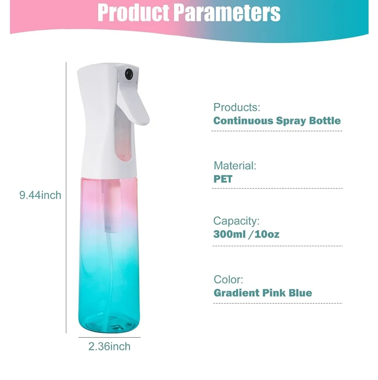 Empty Spray bottles, Continuous Spray Bottle for Hair, Plants, Ect - Thumbnail 8