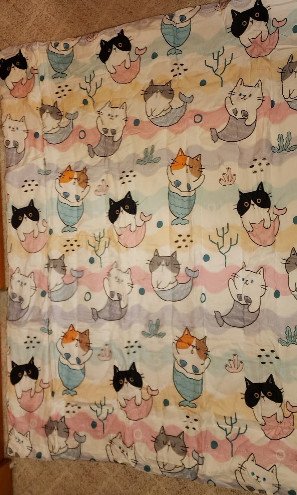Kawaii Cat Comforter Set Twin Size,Kawaii Cute Cartoon Bedding for Kids - Thumbnail 5