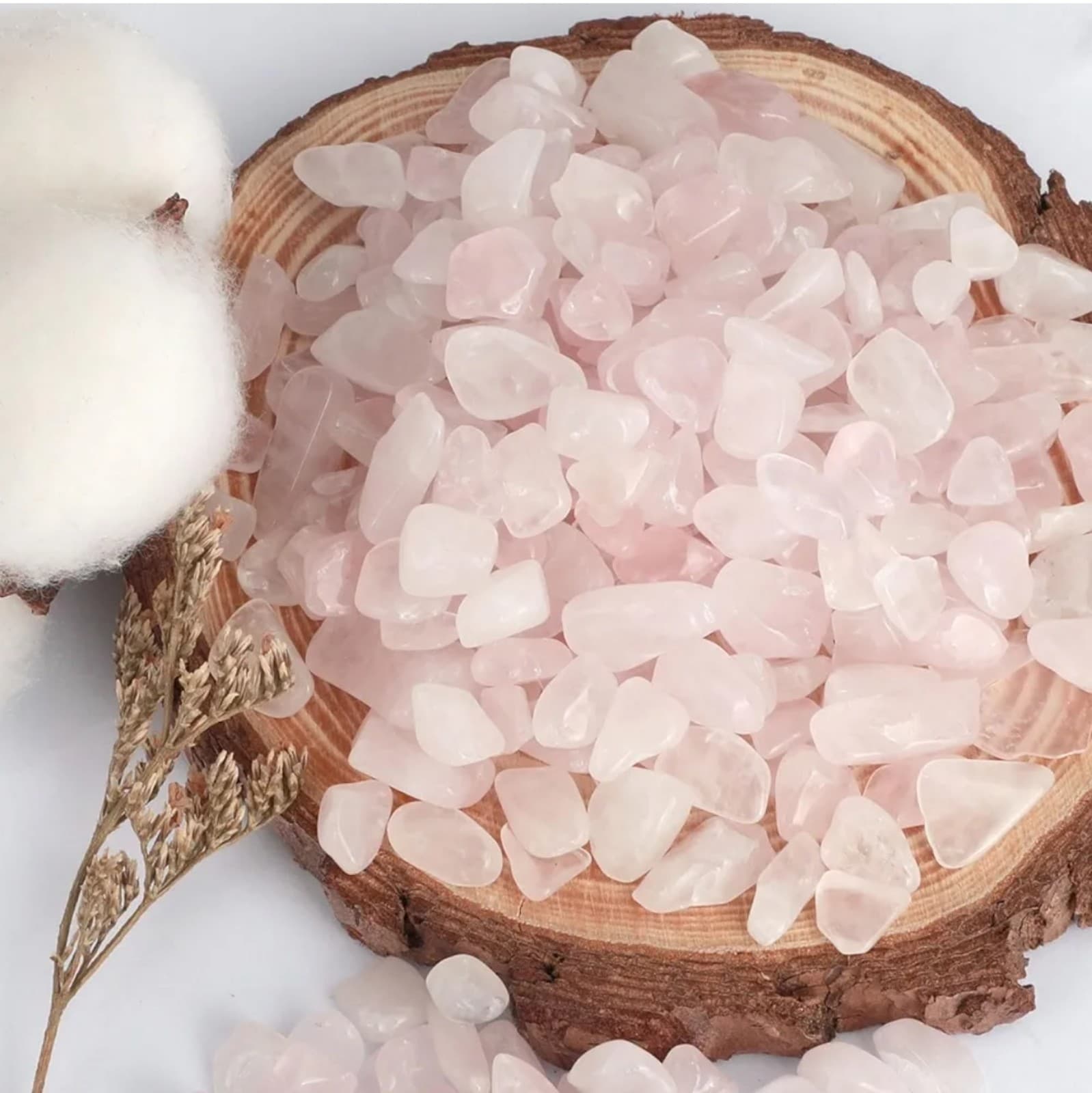 Rose Quartz Chips Natural Crushed Crystal Chip Bulk 7mm-9mm Irregular 1lbs - Thumbnail 5