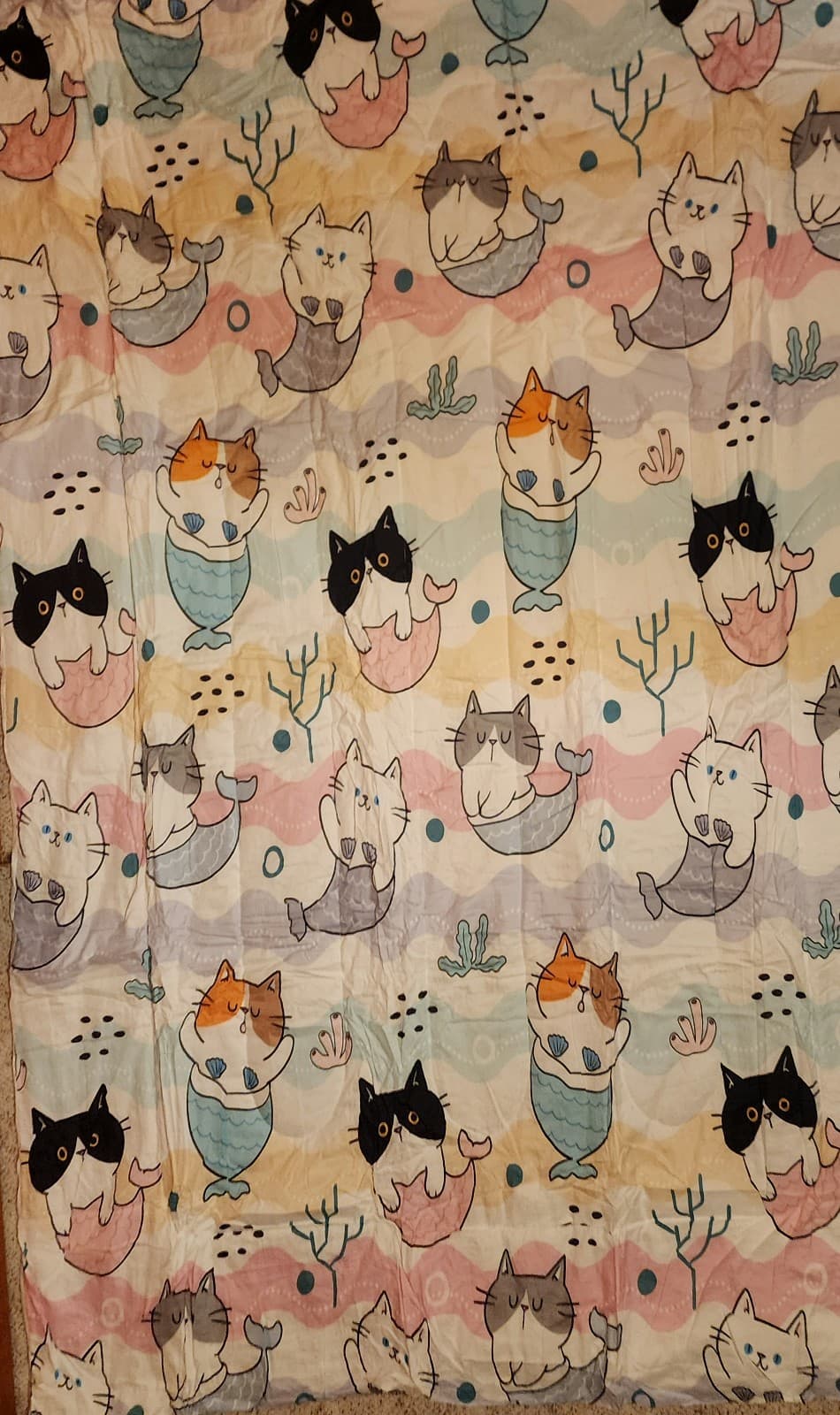 Kawaii Cat Comforter Set Twin Size,Kawaii Cute Cartoon Bedding for Kids - Thumbnail 4