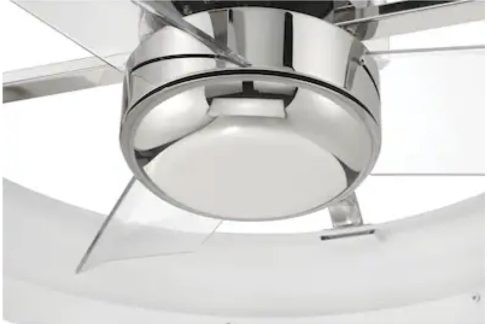 Craftmade Taylor 24-in White/Polished Nickel with Clear Acrylic Blades Integrate - Thumbnail 7