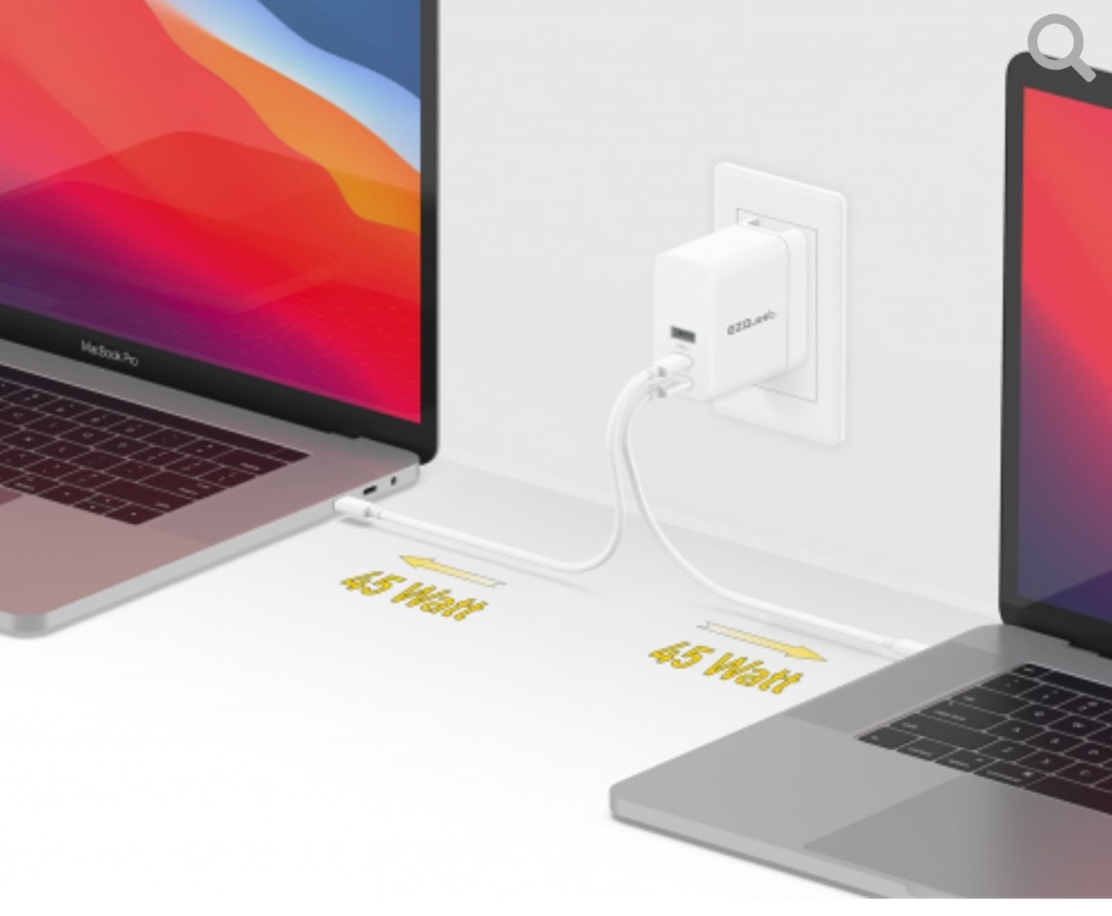 UltimatePower 90W GaN USB-C PD Wall Charger Travel Plug - Thumbnail 3