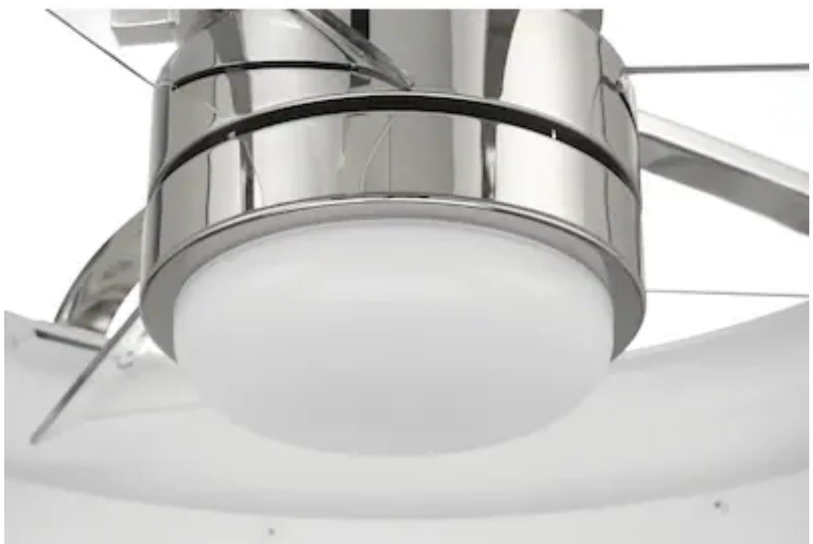 Craftmade Taylor 24-in White/Polished Nickel with Clear Acrylic Blades Integrate - Thumbnail 6