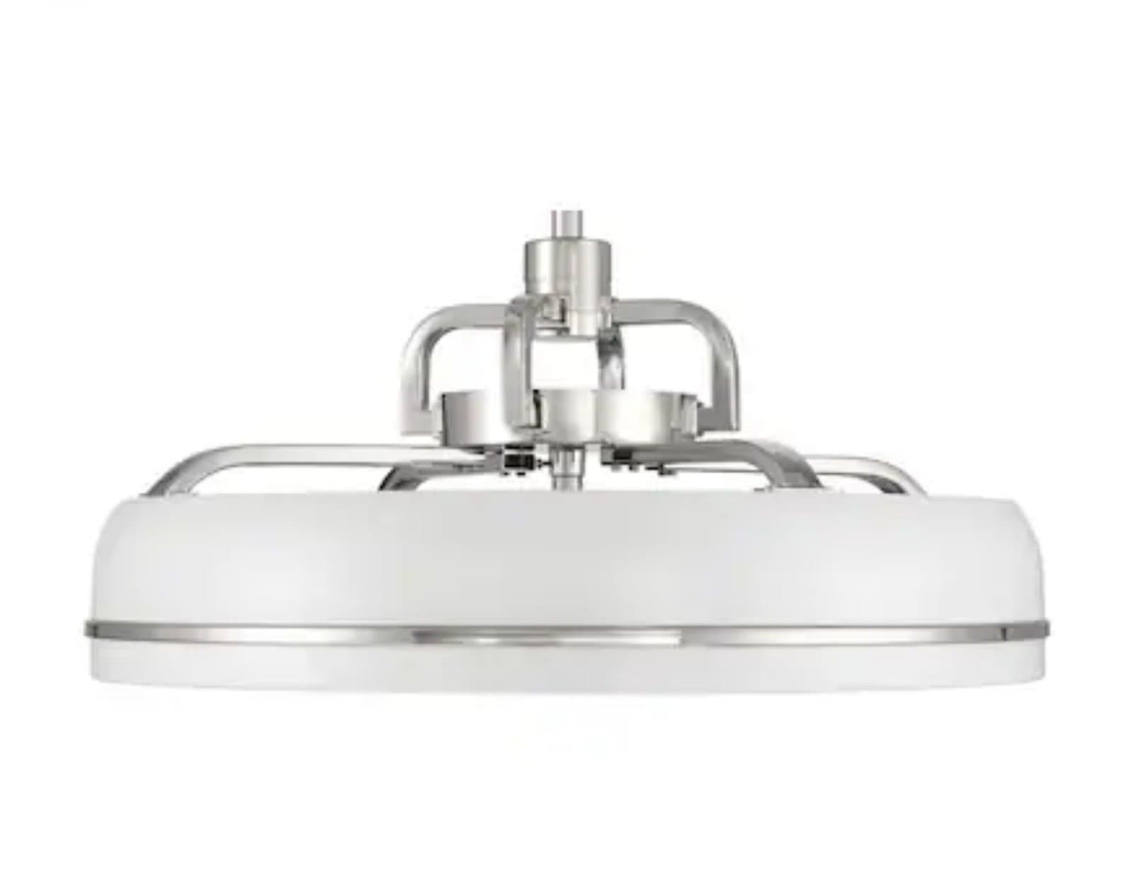 Craftmade Taylor 24-in White/Polished Nickel with Clear Acrylic Blades Integrate - Thumbnail 4