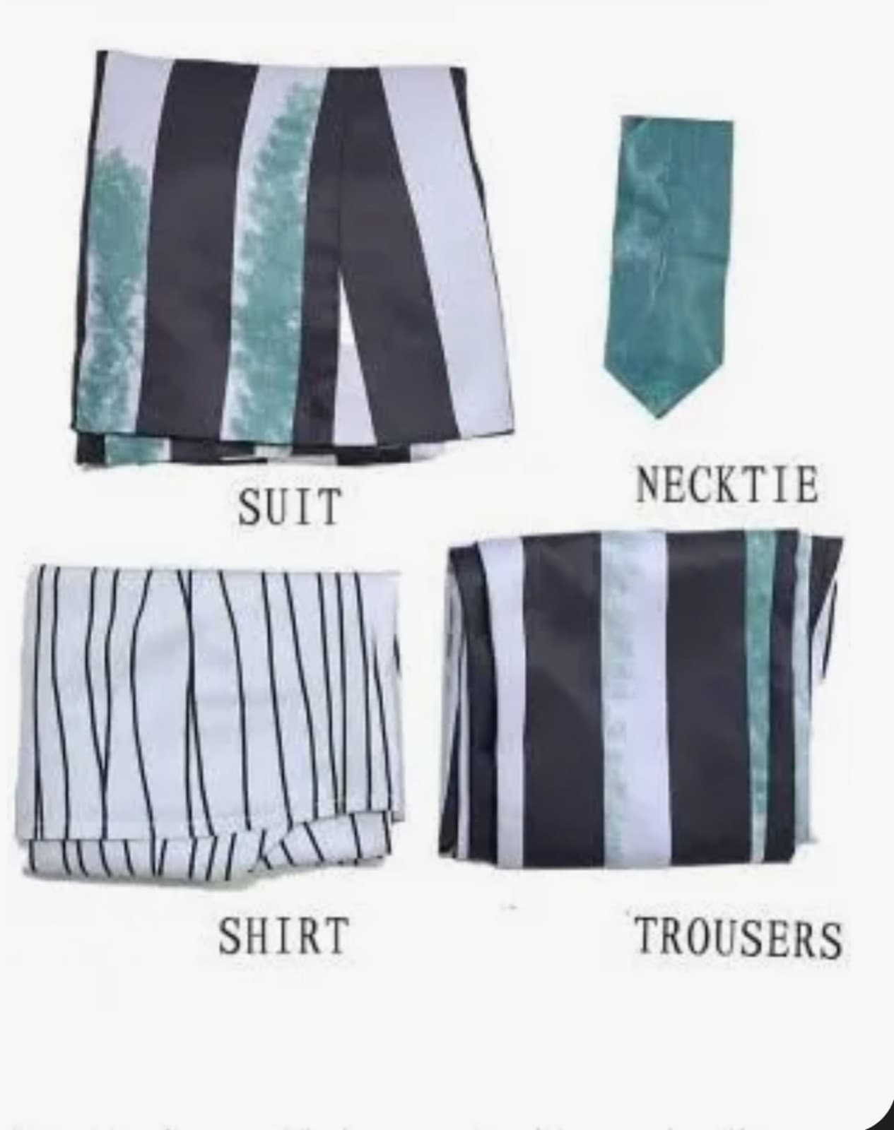 Beetlejuice Costume 4pc size 3X - Thumbnail 2