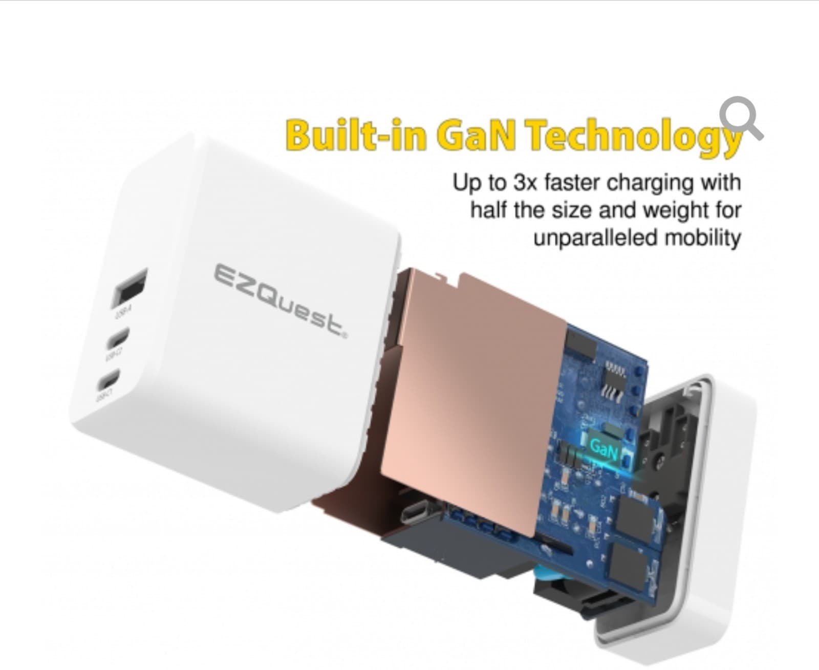 UltimatePower 90W GaN USB-C PD Wall Charger Travel Plug - Thumbnail 2