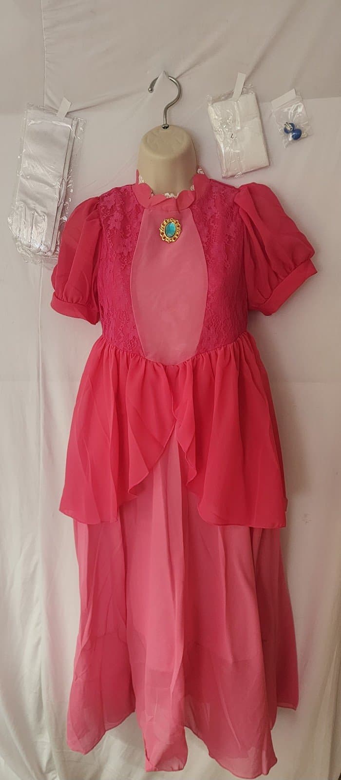 Princess Peach 6 pc Costume sz Large - Thumbnail 3