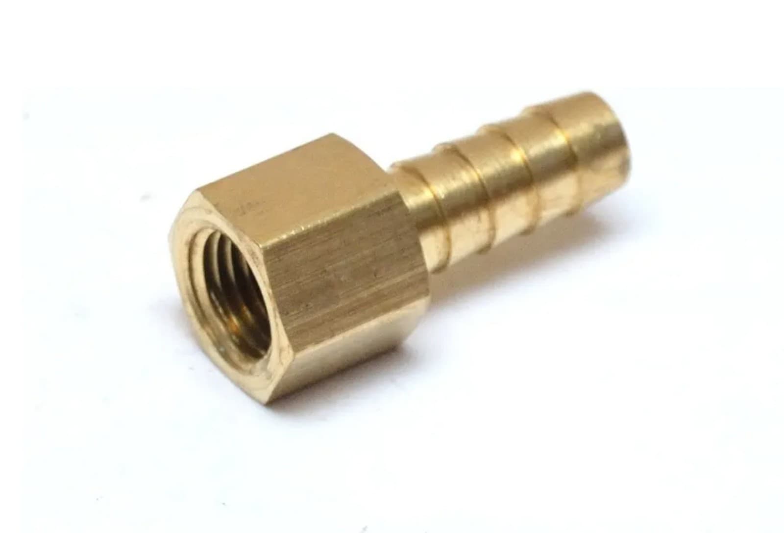 3/8" Hose ID/Hose Barb to 1/4" Female NPT FIP FPT Straight Brass Fitting Fuel/Ai - Image 1