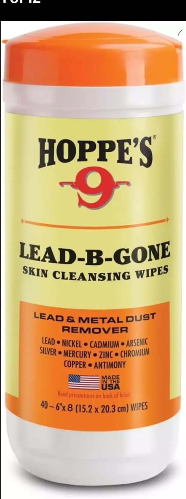 Hoppe's Lead-B-Gone Skin Cleansing Wipes Package of 40 - Image 1