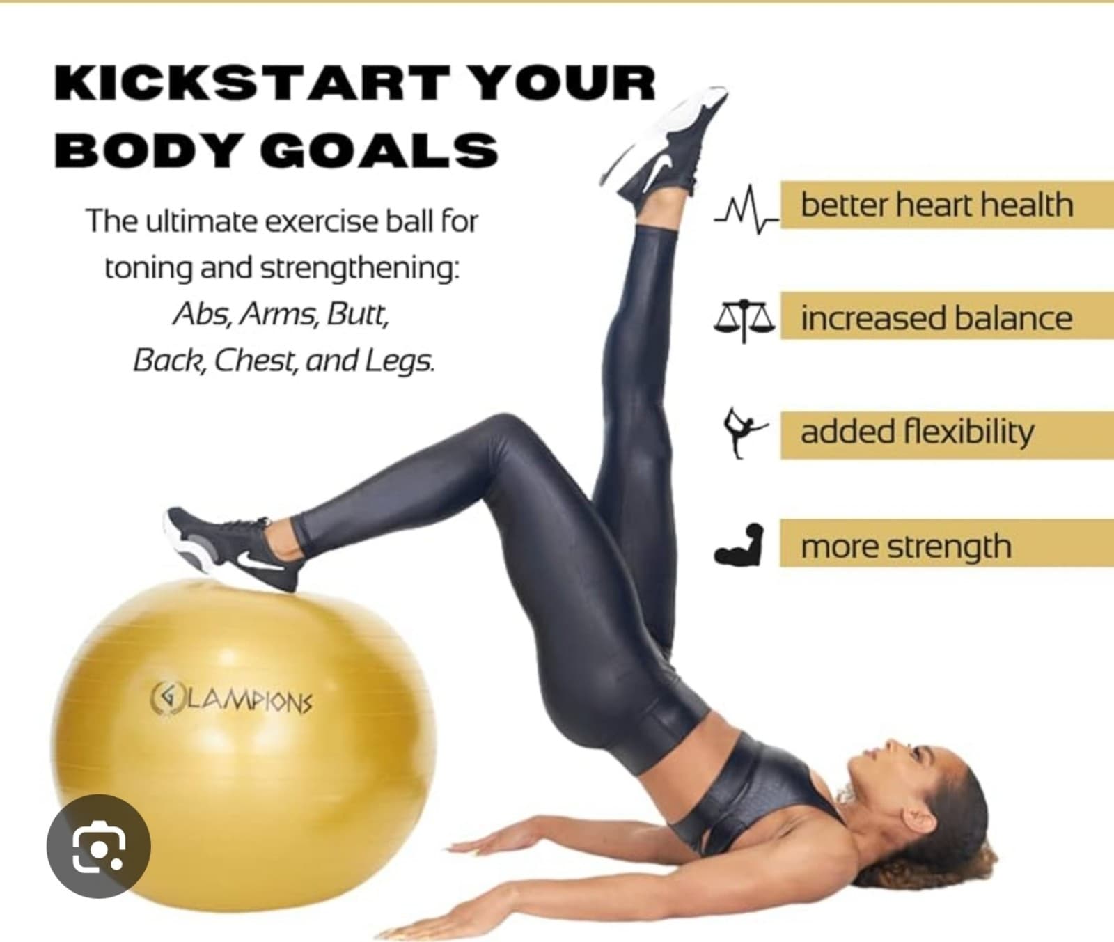 Yoga Ball for Stability & Exercising - Image 1