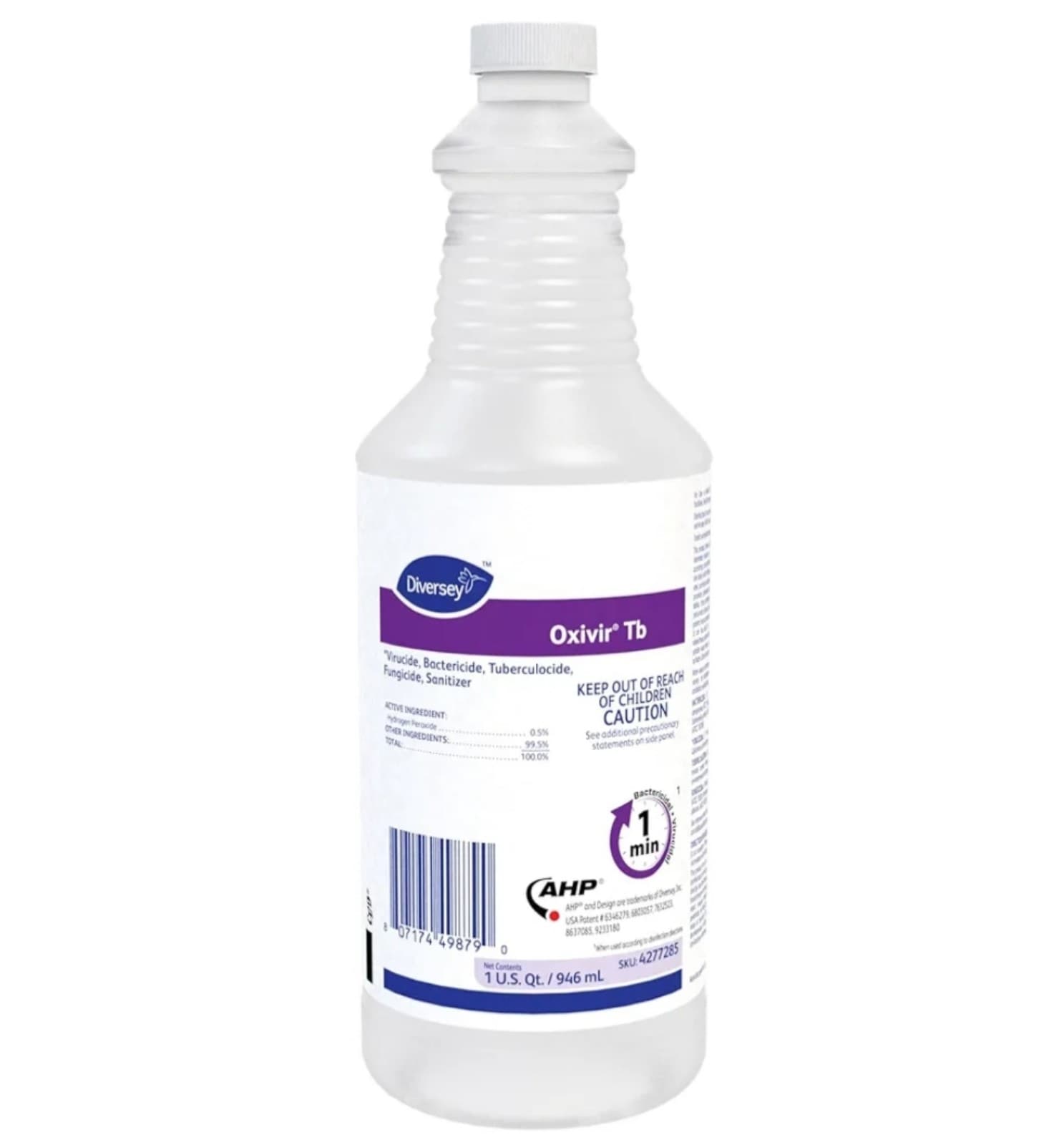 Oxivir Diversey Disinfectant Cleaner, Accelerated Hydrogen Peroxide 32oz Bottle - Image 1