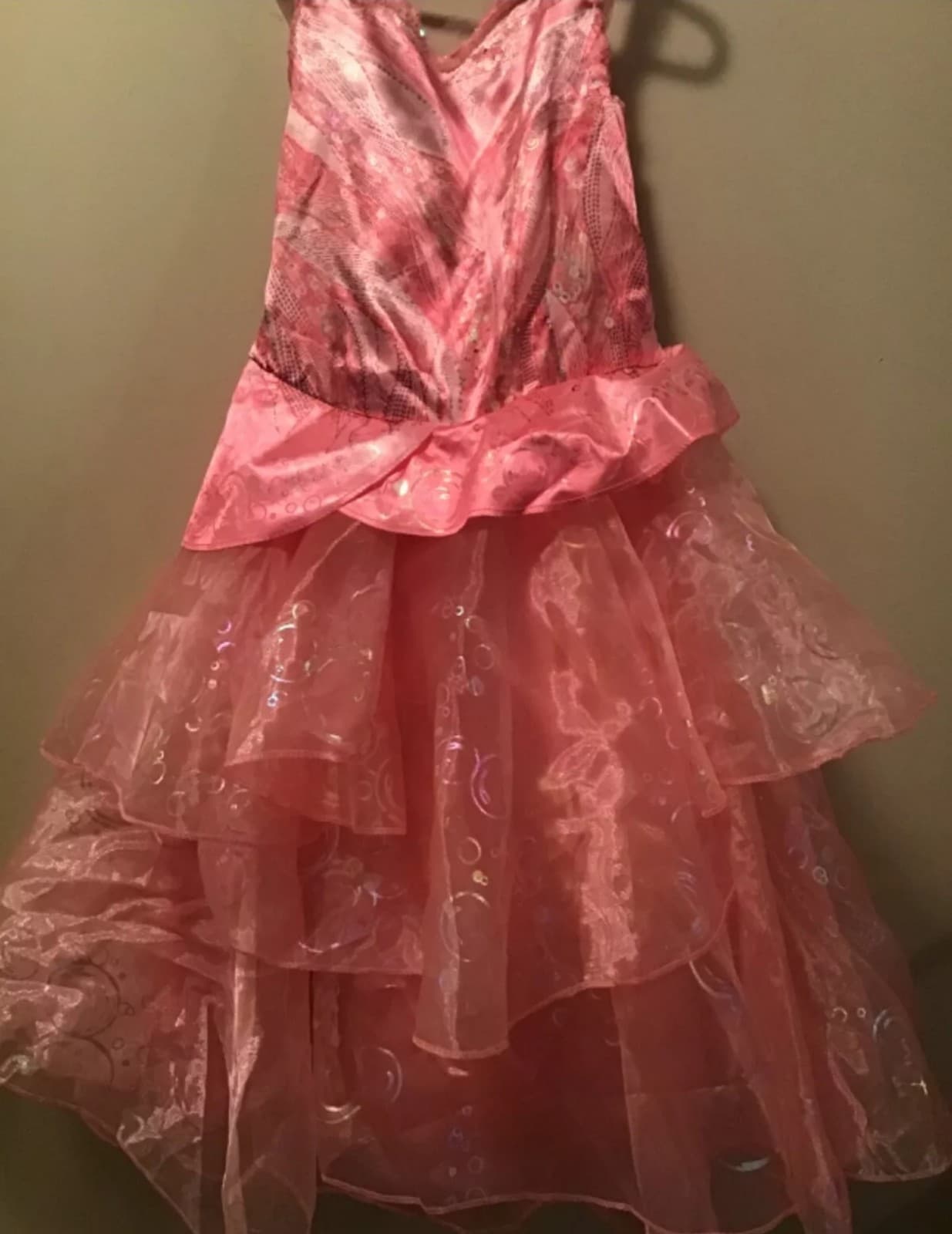 Wicked Official Movie Glinda Good Witch DRESS Costume Girls size Large - Image 1