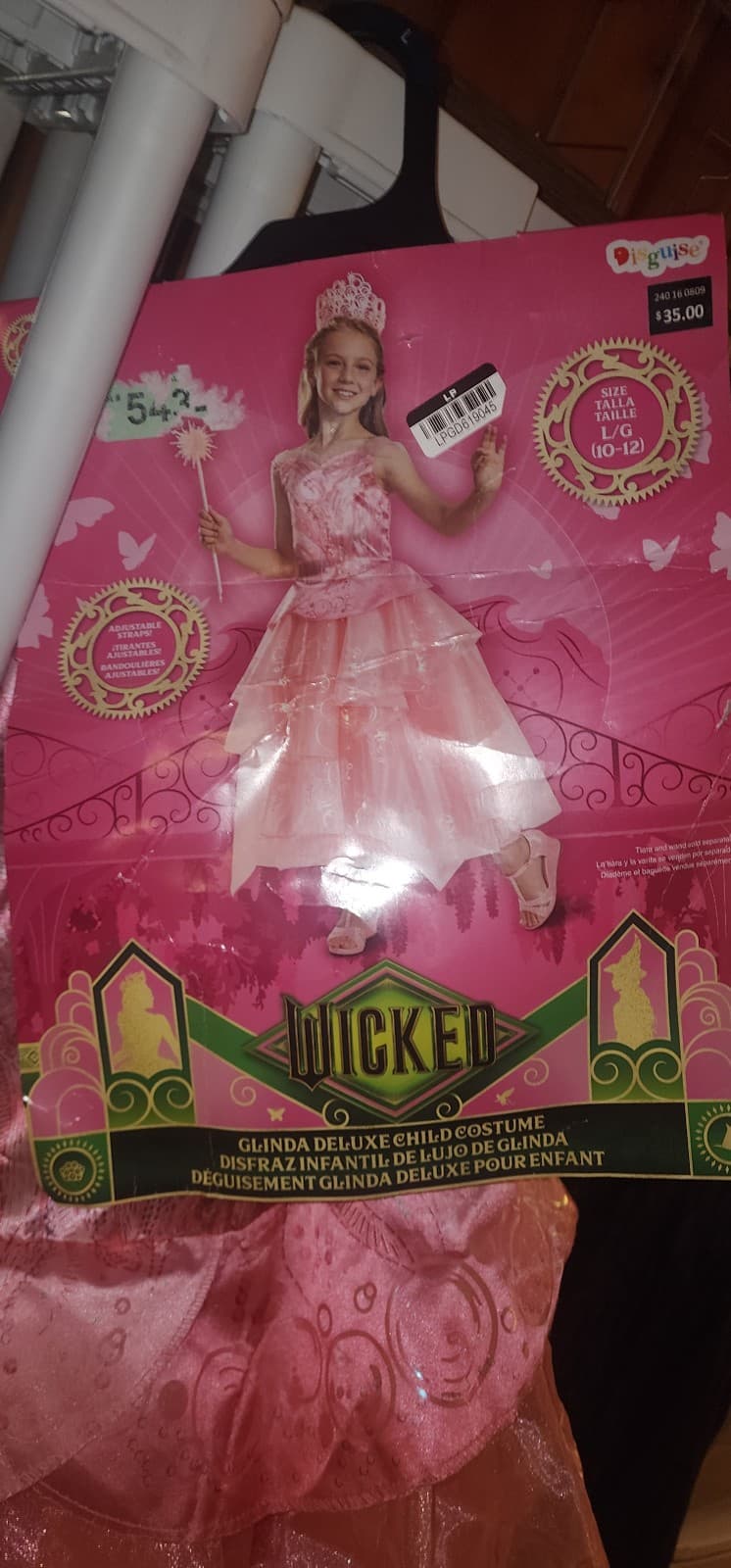 Wicked Official Movie Glinda Good Witch DRESS Costume Girls size Large - Thumbnail 4