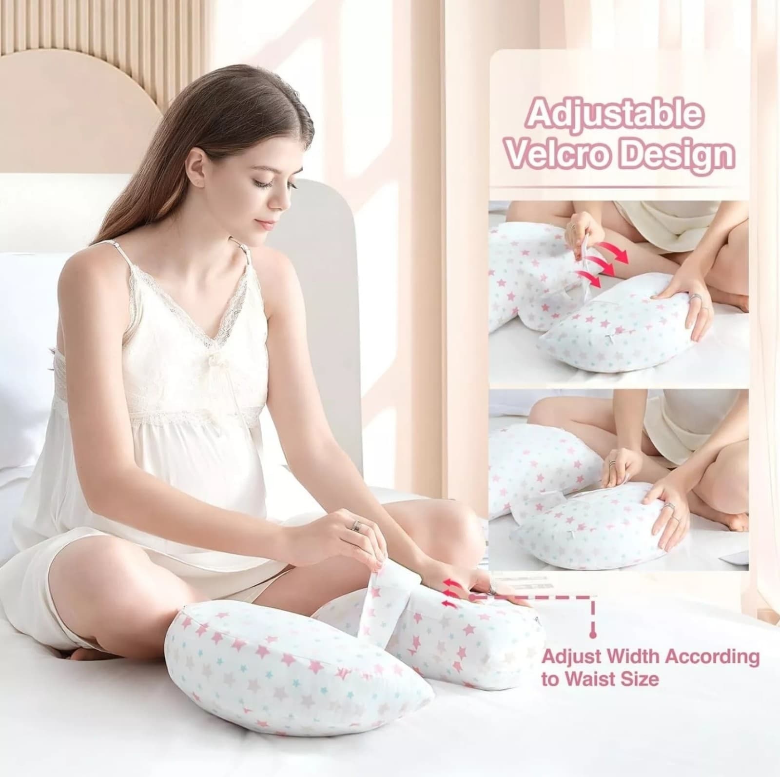 Pregnancy Pillows for Sleeping, Support for Back, Legs, Hips - Thumbnail 4