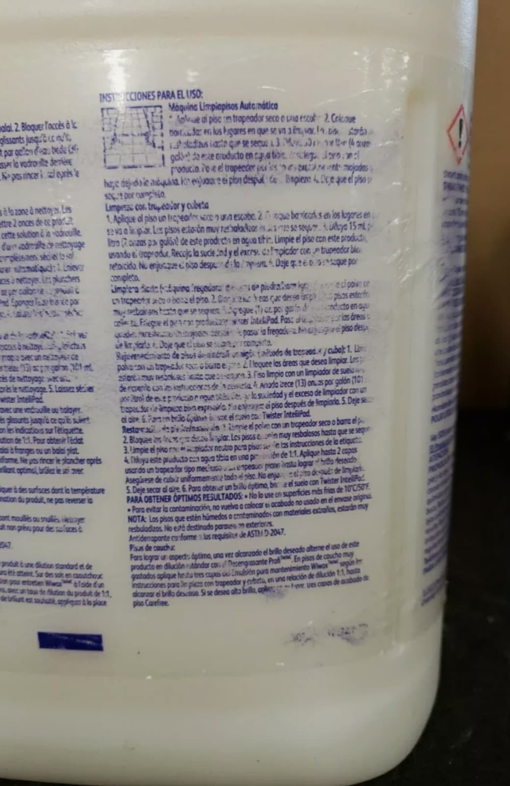 Diversey Wiwax Cleaning and Maintenance Solution Liquid 1 Gal 94512767ea - Thumbnail 6