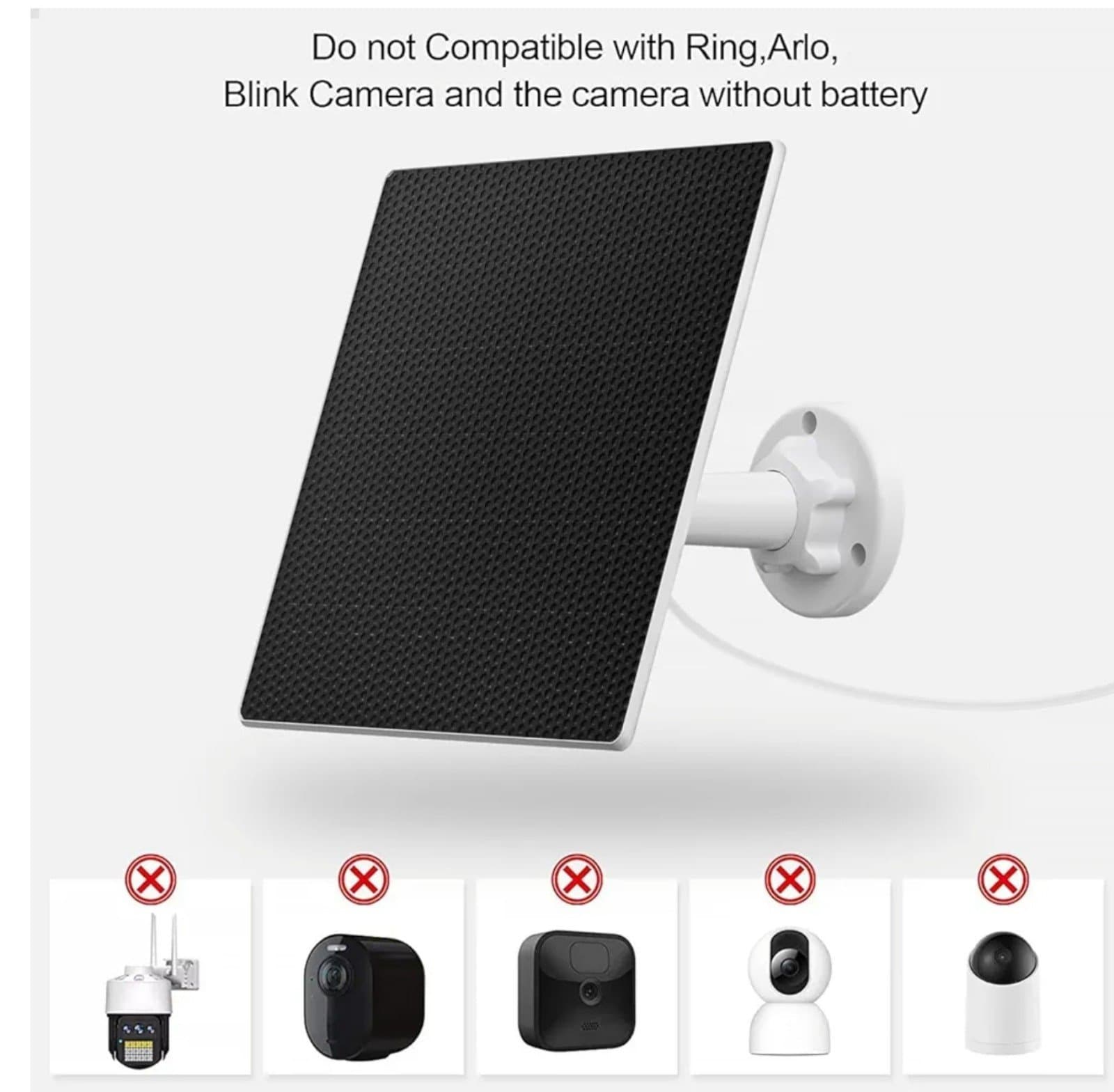 Solar Panel for Security Camera,5W USB Solar Panel for DC 5V Security Camera - Thumbnail 7