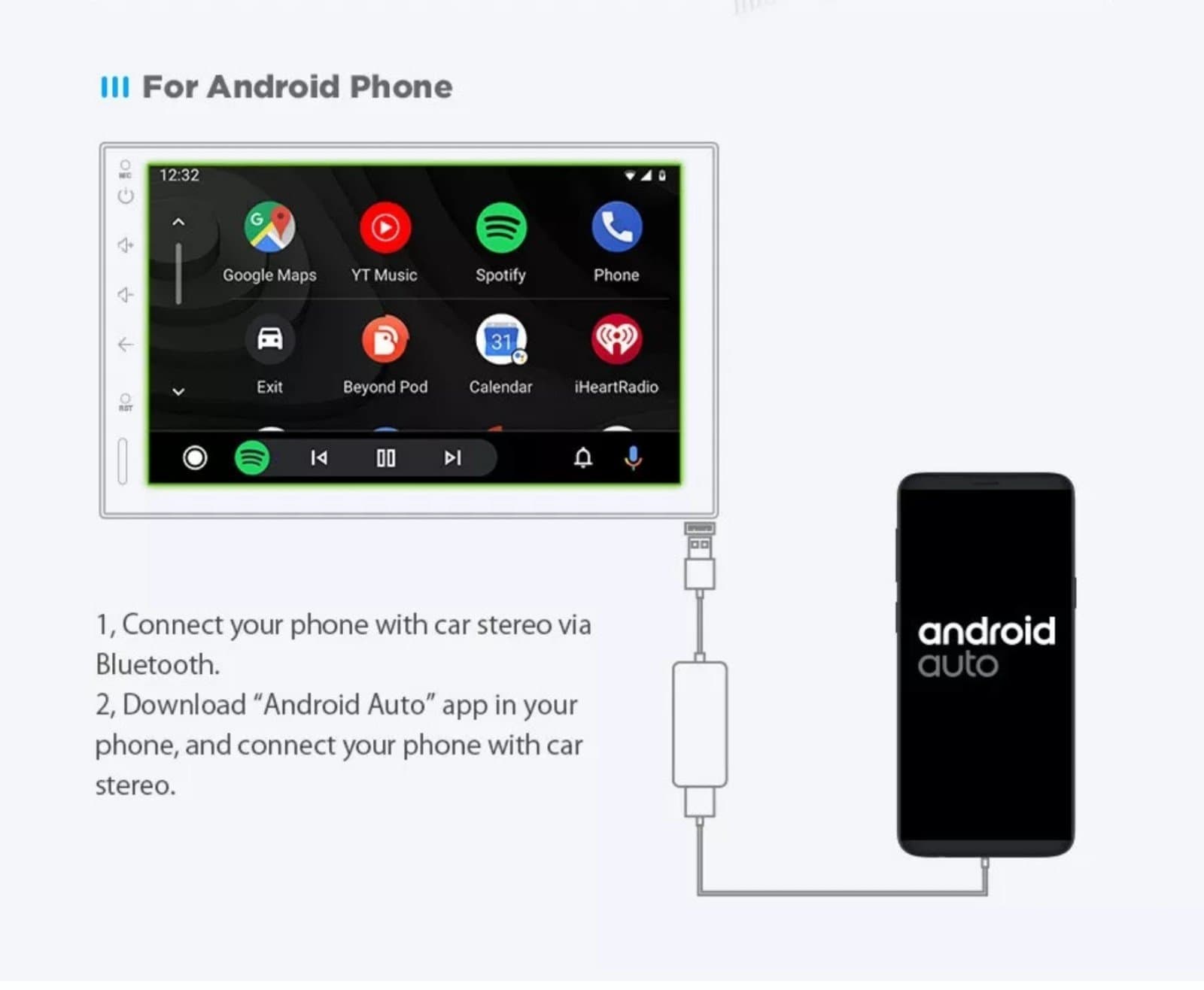 Car Play Wireless Car Auto Play Dongle Adapter for Android, iPhone - Thumbnail 6