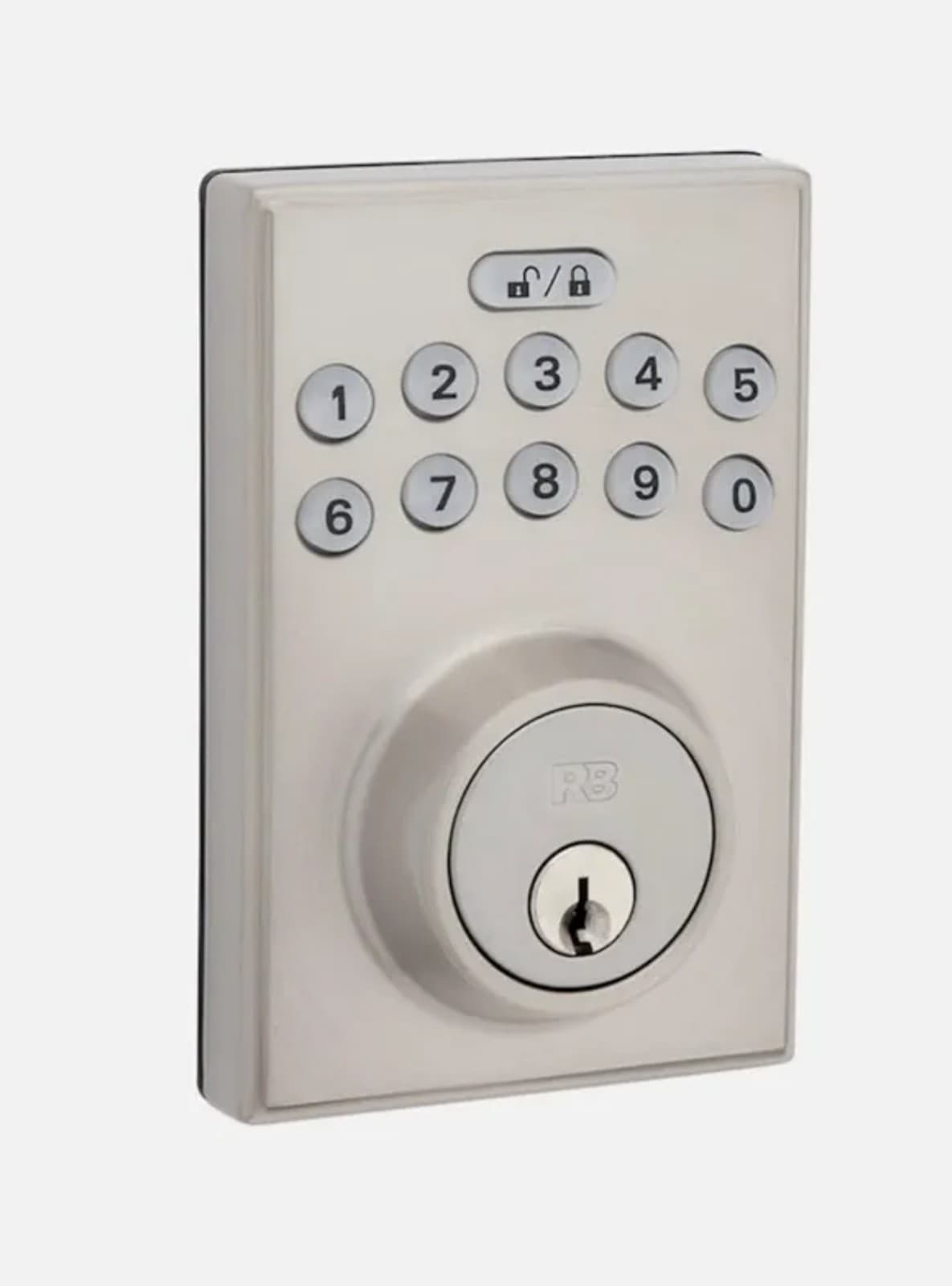 Bragg Satin Nickel, Modern Electronic, Deadbolt & Door Handle, Satin Nickel - Thumbnail 5