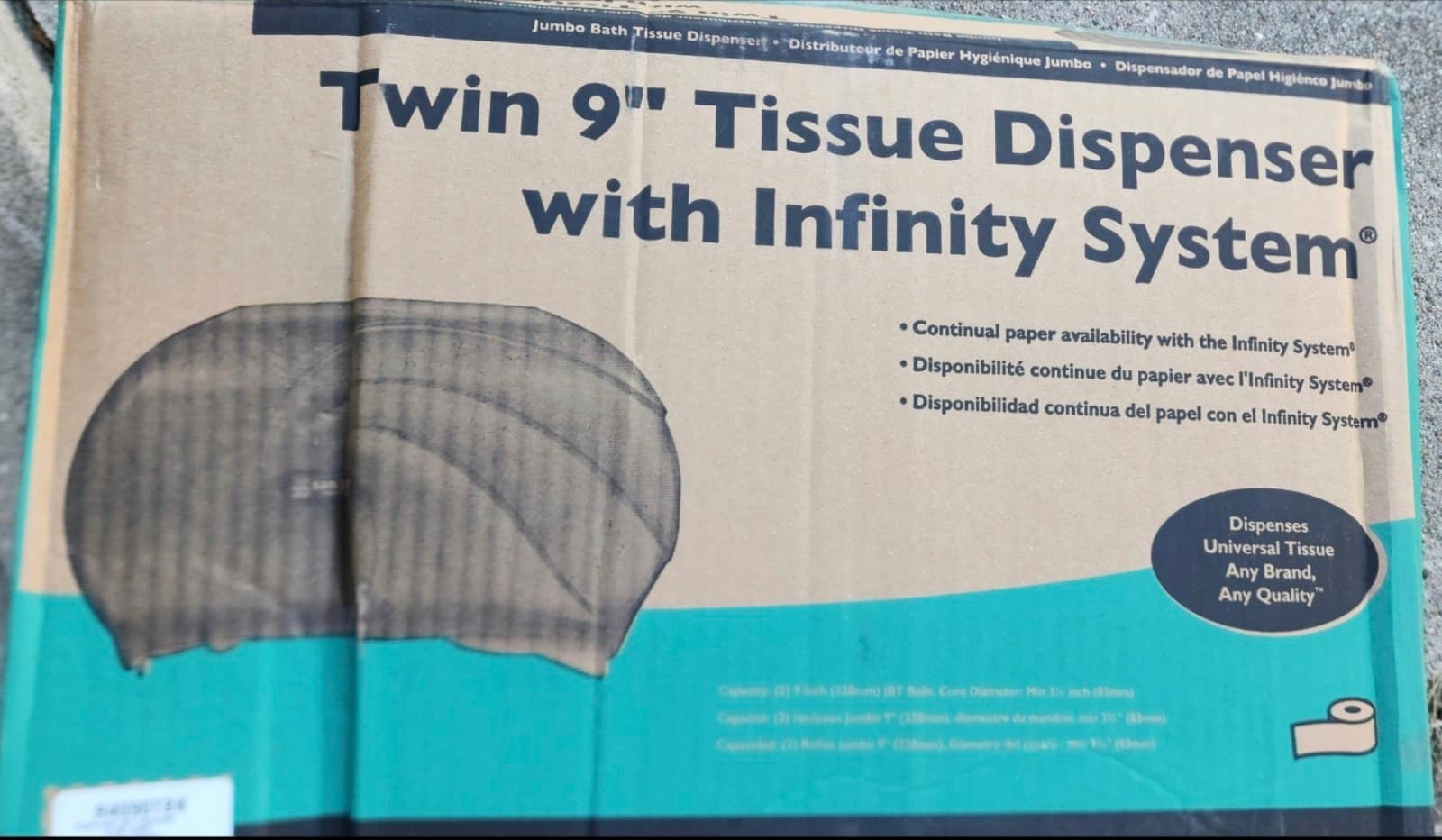 San Jamar Twin 9" Tissue dispenser w/ infinity system R4090 - Image 1