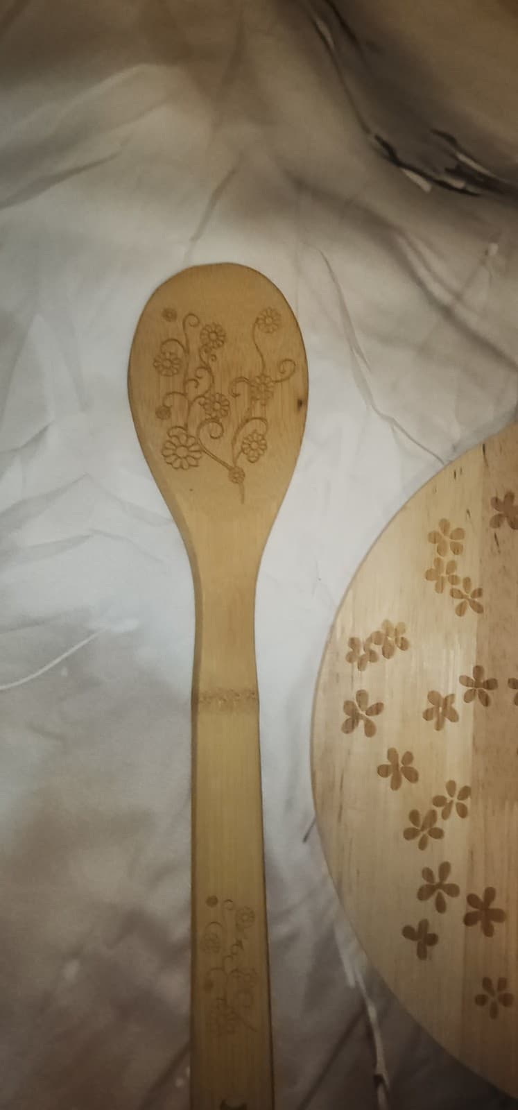 Decorative Wooden Cheese Plate & Decorative Spoon - Thumbnail 2
