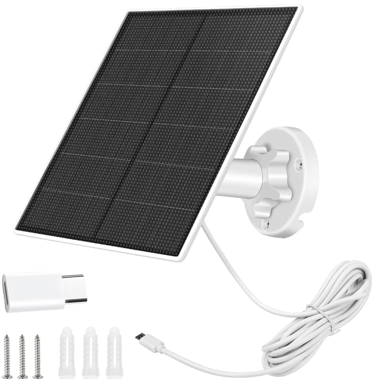 Solar Panel for Security Camera,5W USB Solar Panel for DC 5V Security Camera - Image 1