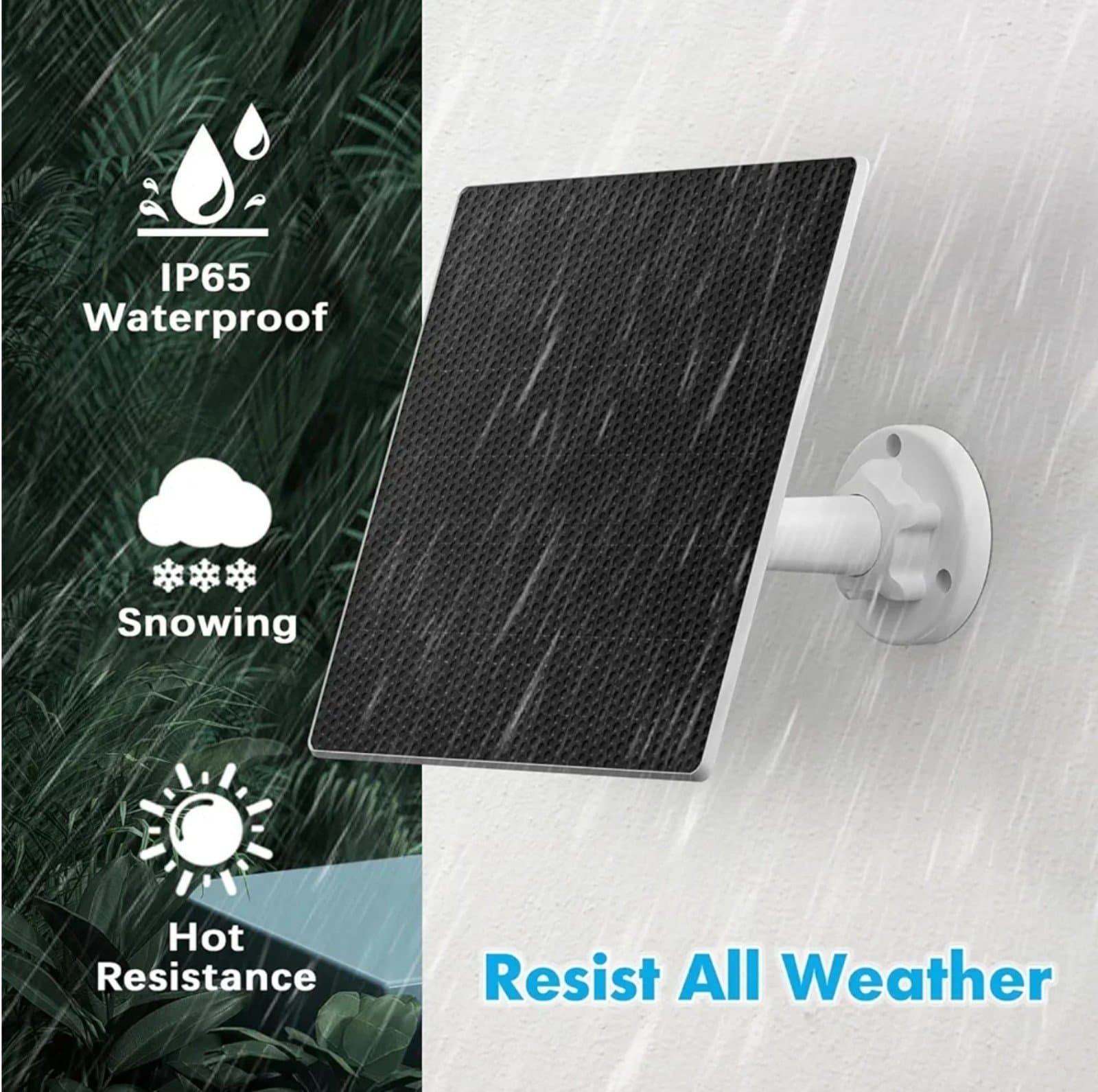 Solar Panel for Security Camera,5W USB Solar Panel for DC 5V Security Camera - Thumbnail 3