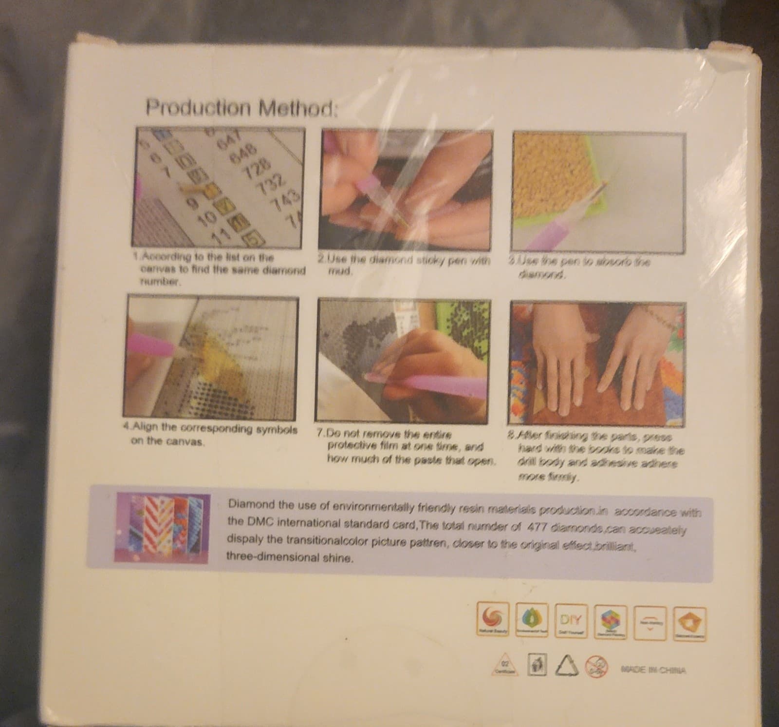 Diamond Painting Coasters with Holder & Packing Boxes 6pcs - Thumbnail 6