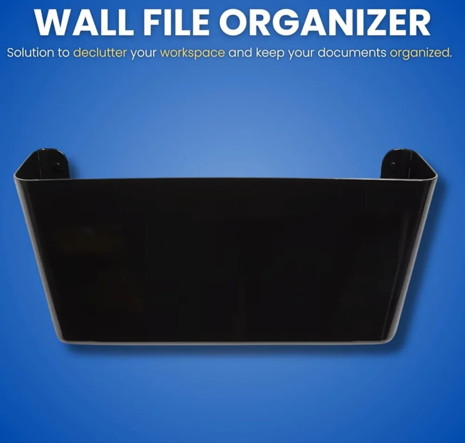 Single Pocket Black Wall File, Letter Size Universal - Thumbnail 3