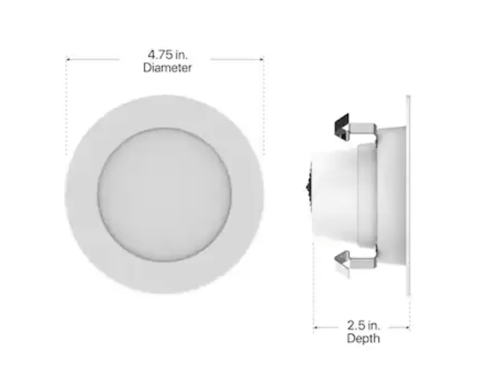 Retrofit Kit White 4-in 650-Lumen Switchable White Round Dimmable LED Canned - Thumbnail 7