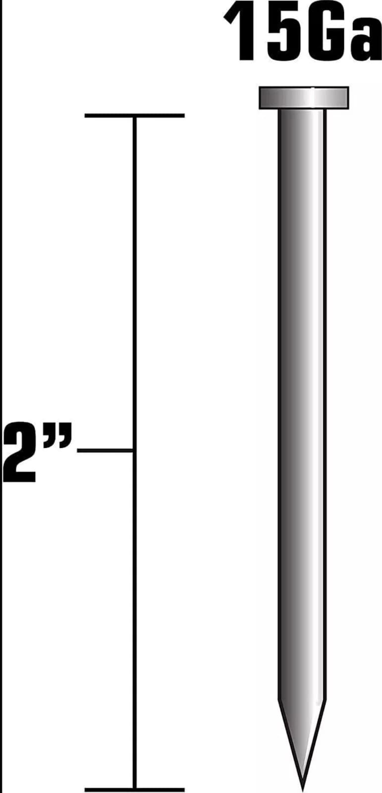 Metabo HPT Finish Nails 2inch x 15 Gauge Stainless Steel 1000 Count 44315SHPT - Thumbnail 3